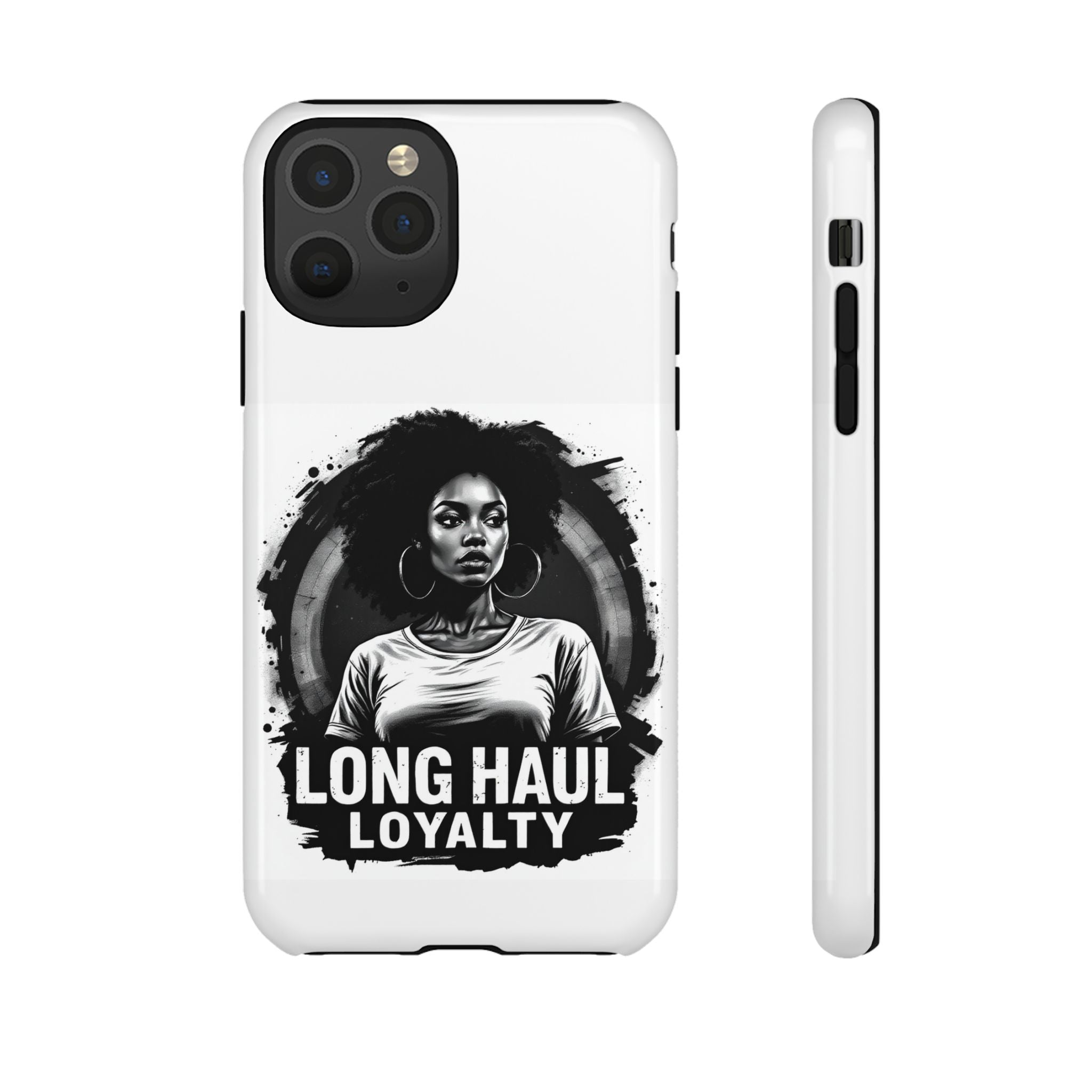 Phone Case — "Long Haul Loyalty" Black & White Portrait Protective Case