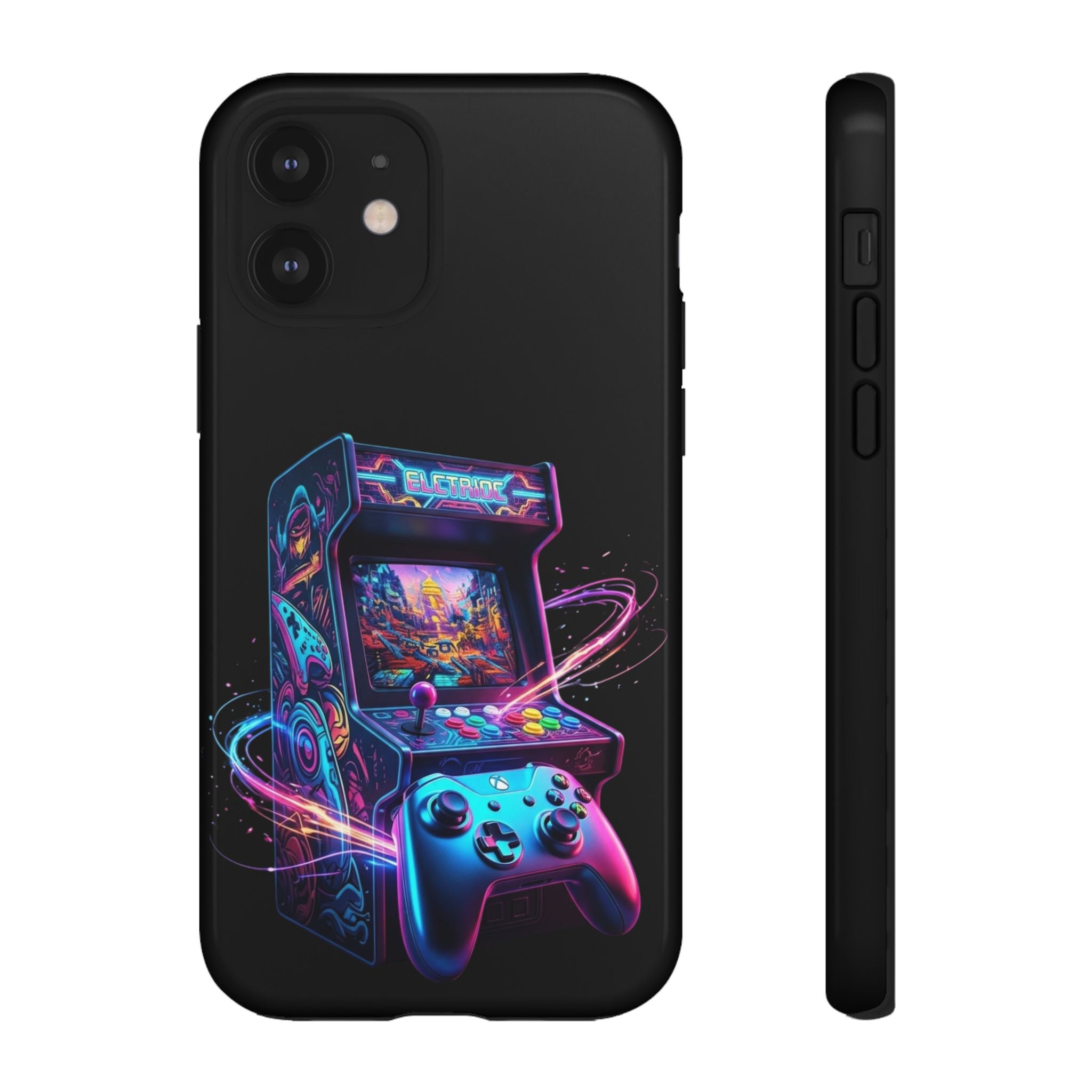 Retro Arcade Phone Case — Neon Gaming Controller Design