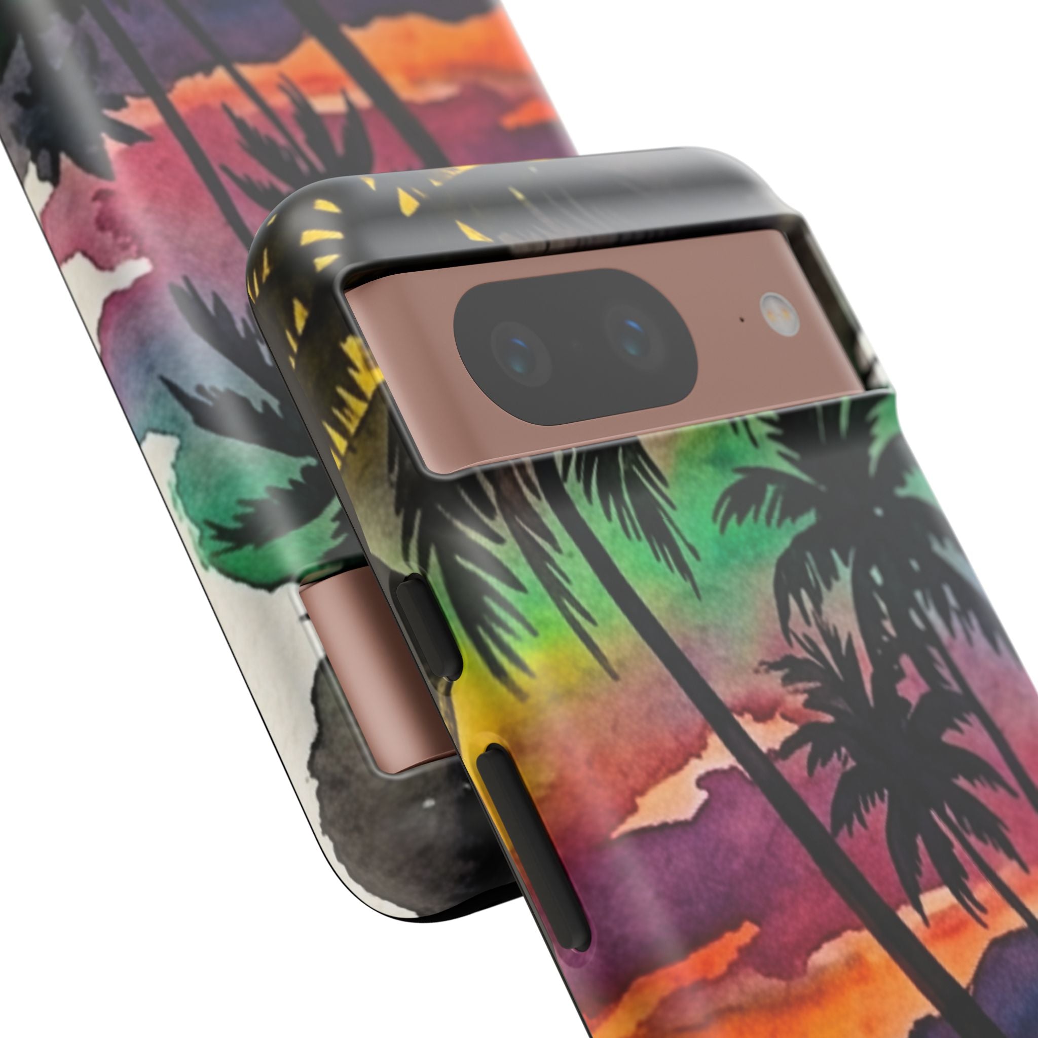 Tropical Sunset Phone Case – Palm Tree Beach Protective Cover
