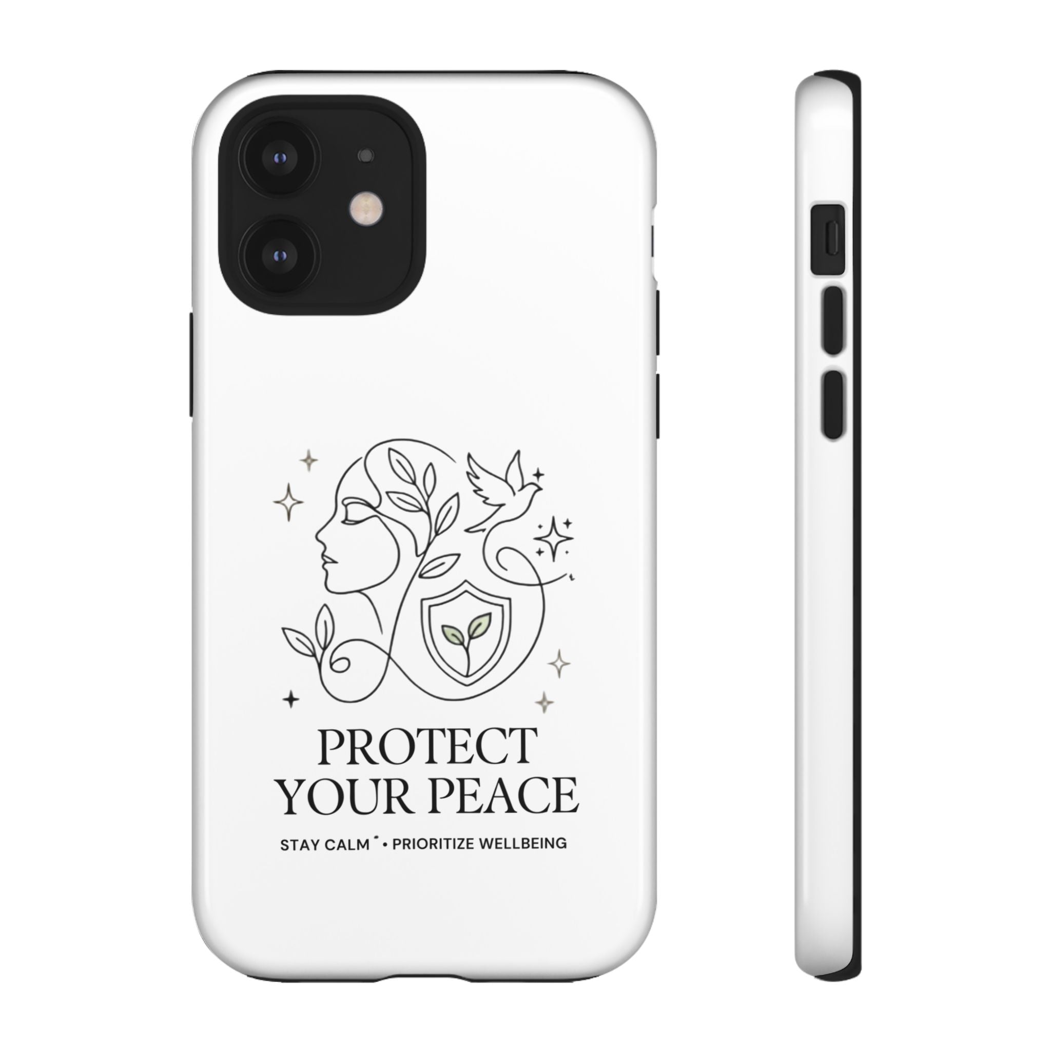 Protect Your Peace Phone Case – Minimalist Wellness iPhone Cover