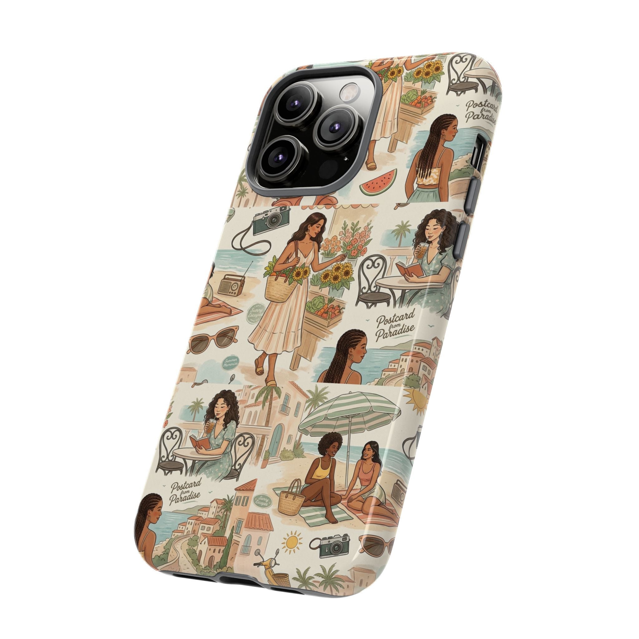 Tropical Vacation Phone Case — Vintage Beach Women Pattern