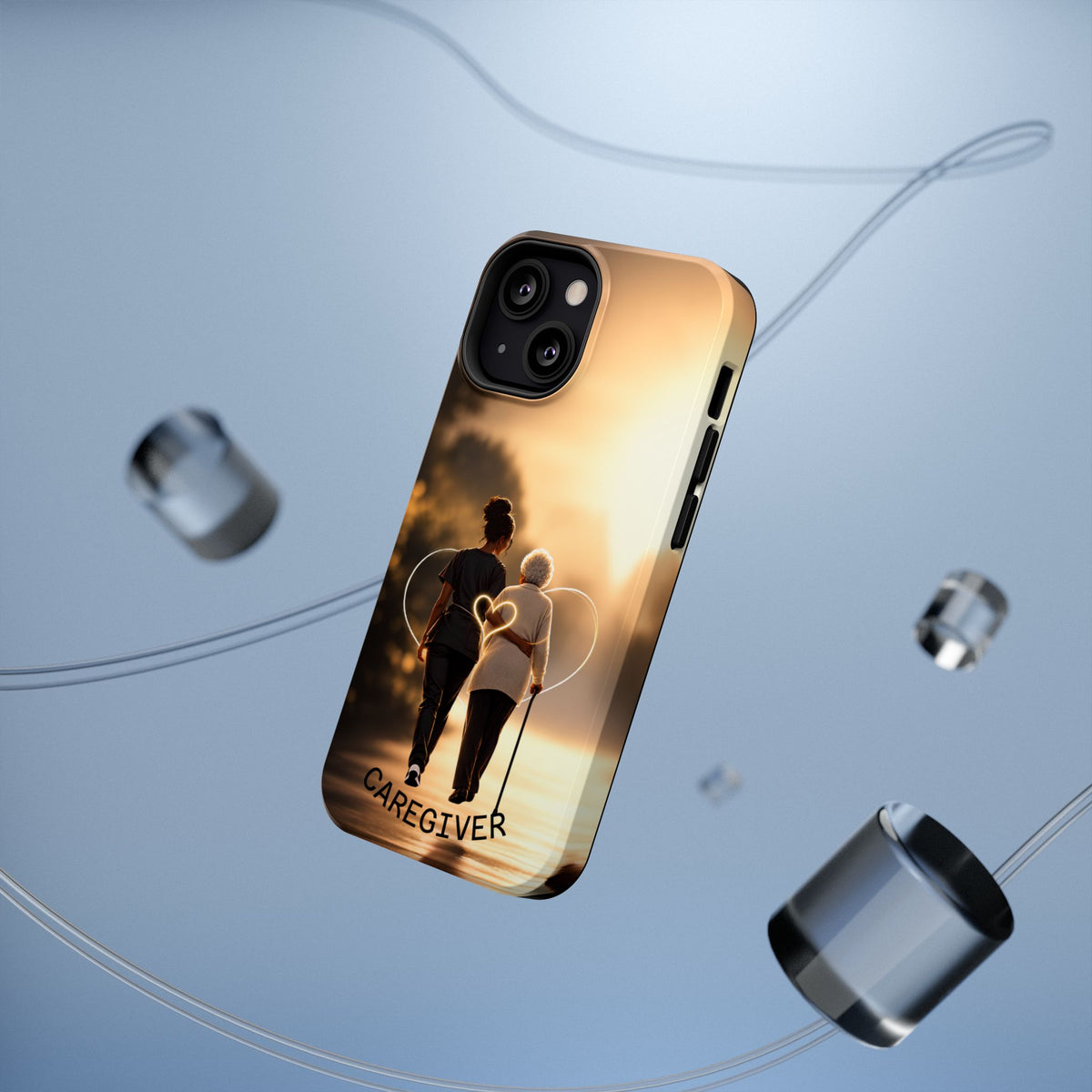 Caregiver Phone Case — Impact-Resistant Protective Case with Heart Design