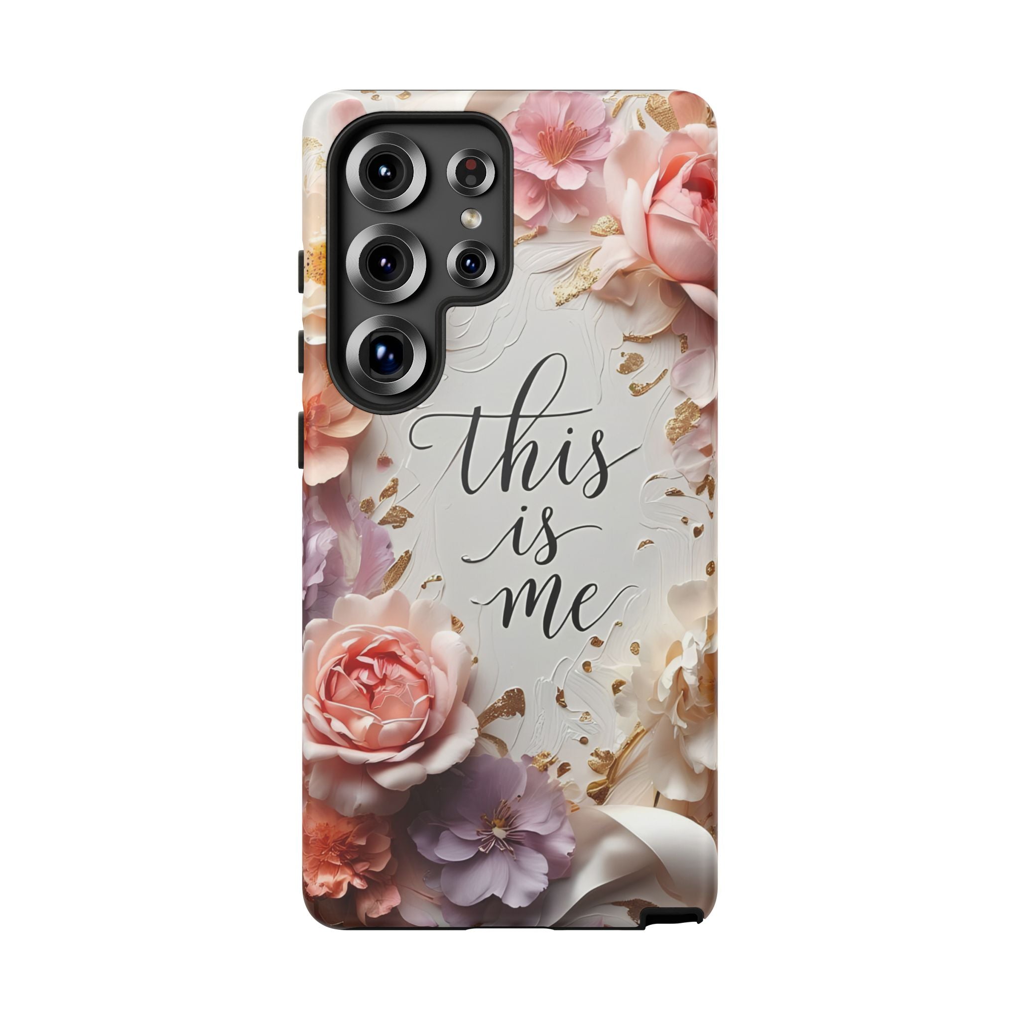 Floral "This Is Me" Tough Phone Case — Protective Floral iPhone Cover for Self-Expression, Gift for Her