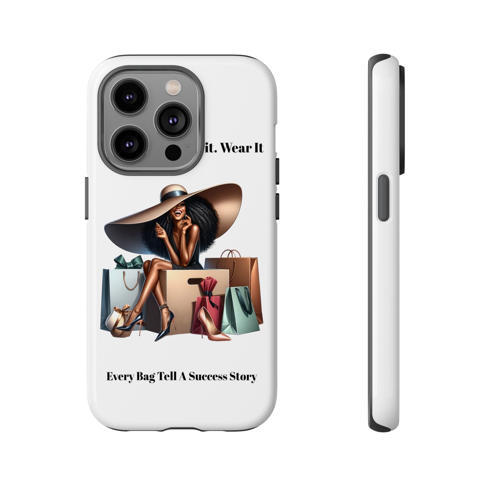 Phone Case - "Manifest It. Earn It. Wear It." Chic Shopper Design
