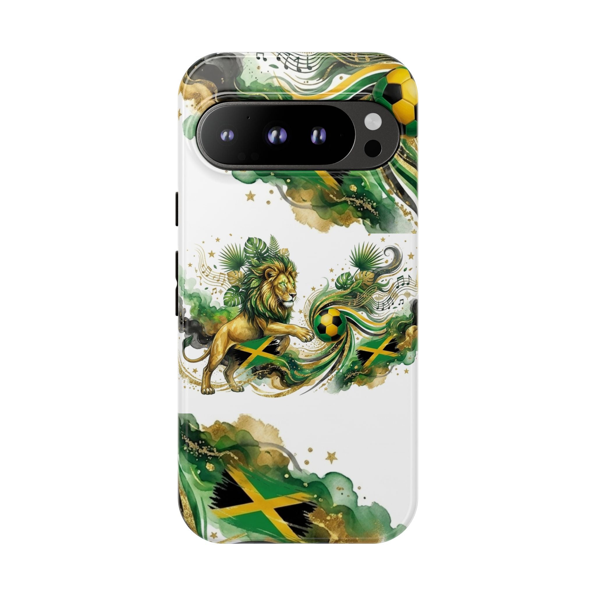 Jamaica Lion Phone Case — Jamaican Flag Rasta Protective Tough Case