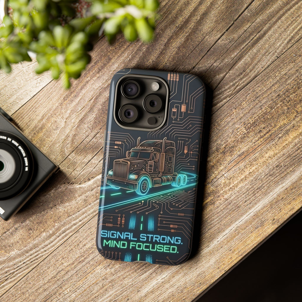 Truck Driver Gamer Phone Case — “Real Life. No Pause Button.”