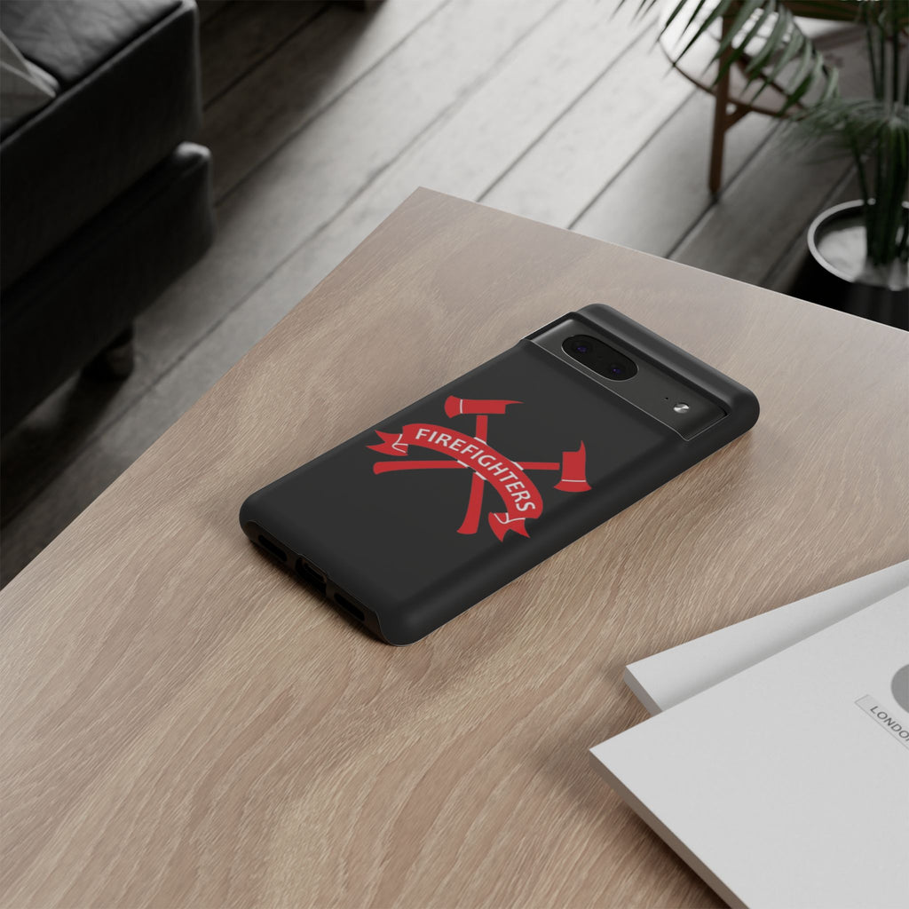 Firefighters Tough Phone Case — Red Crossed Axes Design