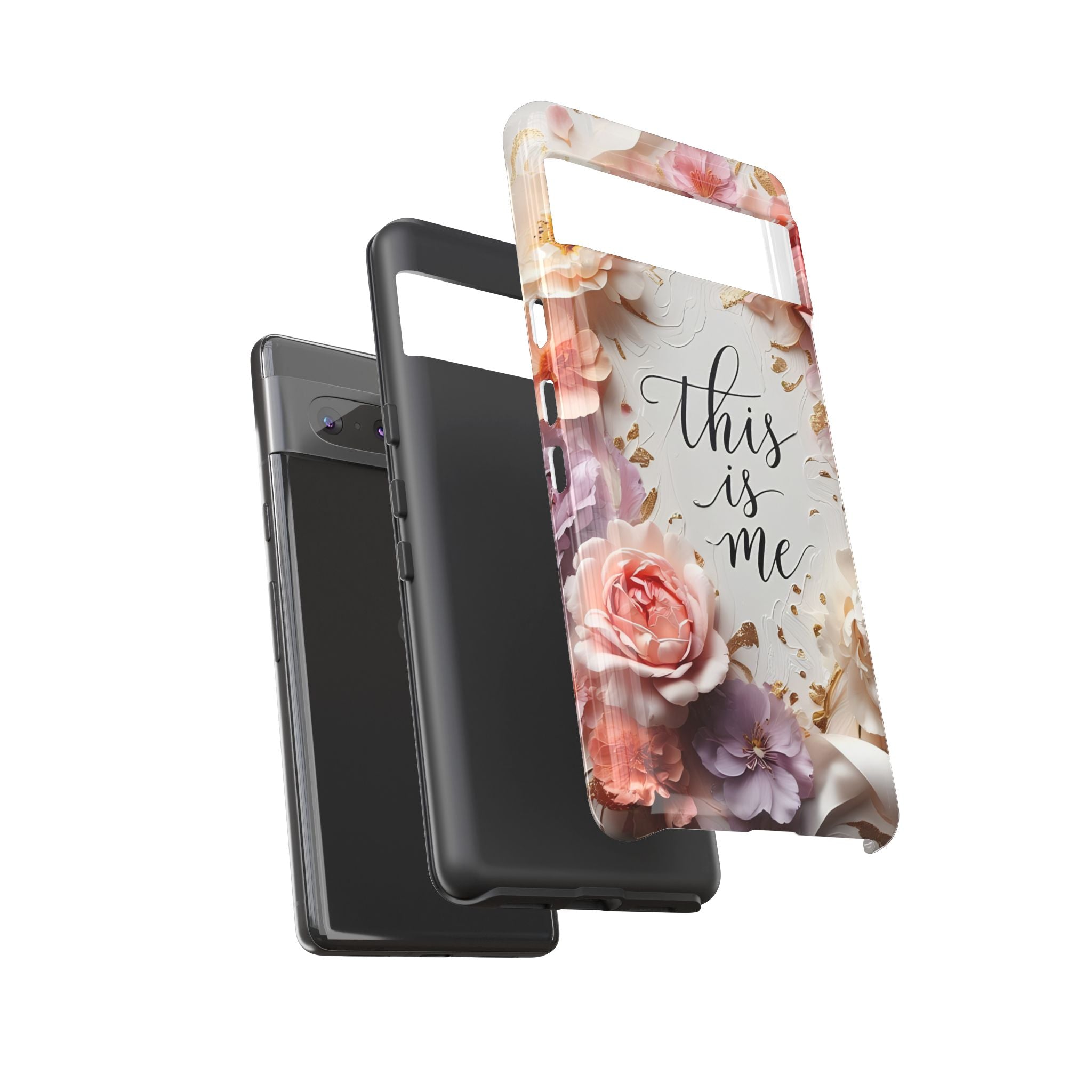Floral "This Is Me" Tough Phone Case — Protective Floral iPhone Cover for Self-Expression, Gift for Her