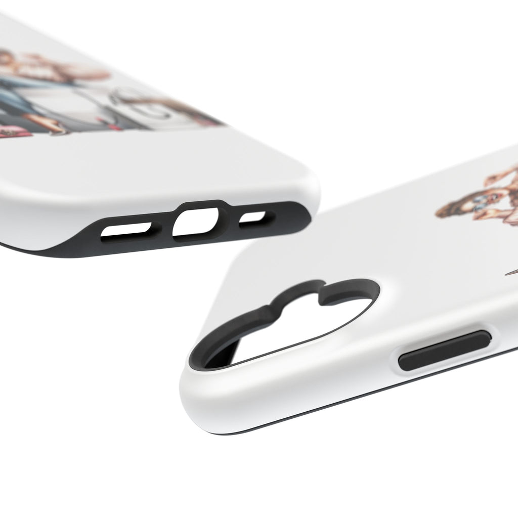 Magnetic Impact-Resistant Case — Luxury Shopper Goddess on Clouds Phone Cover