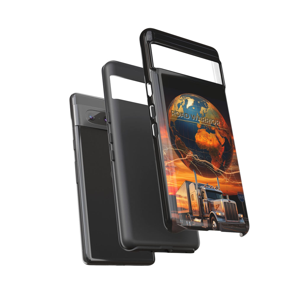 Truck Driver Phone Case — 'Global Road Warrior' Semi Truck Globe Tough Phone Cover