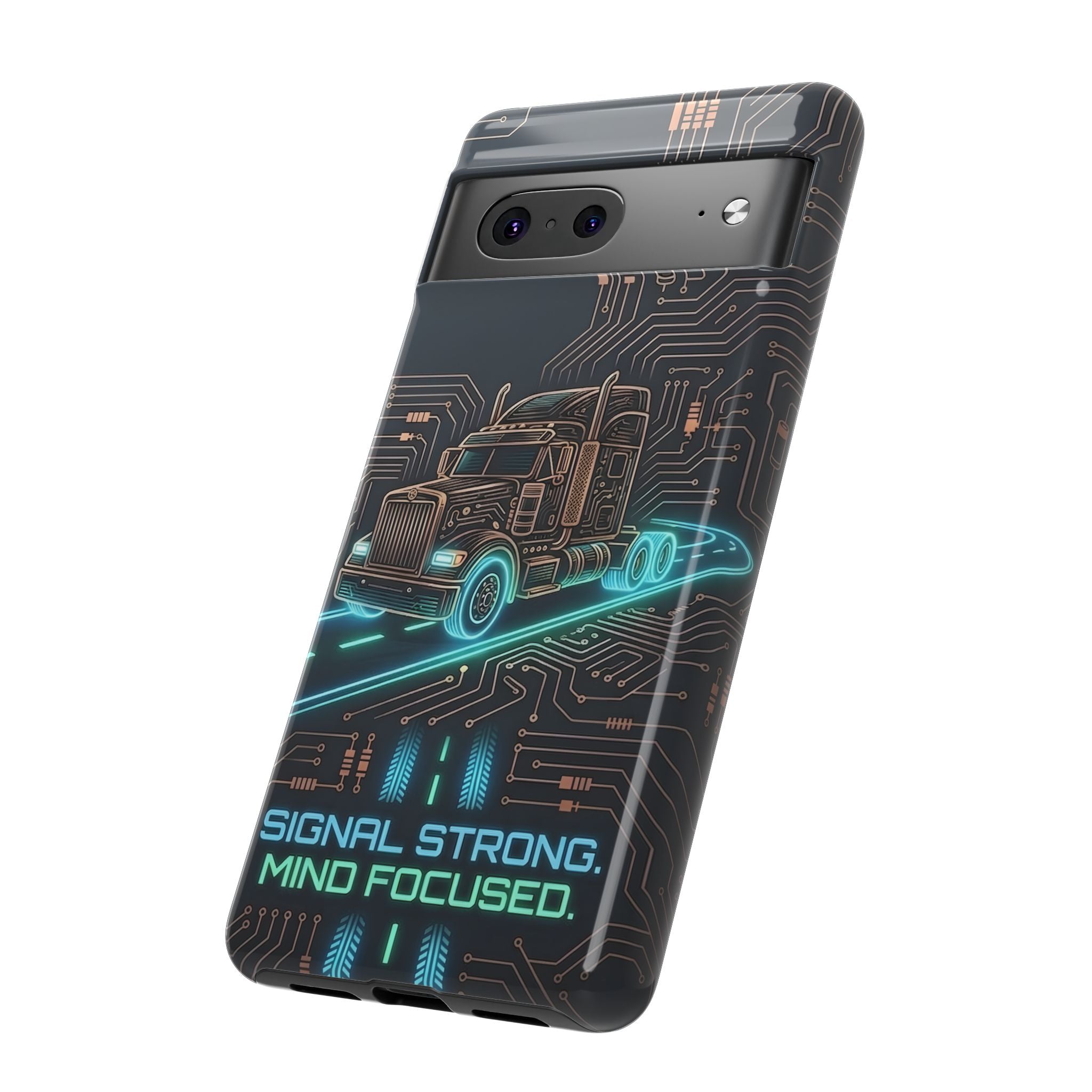 Truck Driver Gamer Phone Case — “Real Life. No Pause Button.”