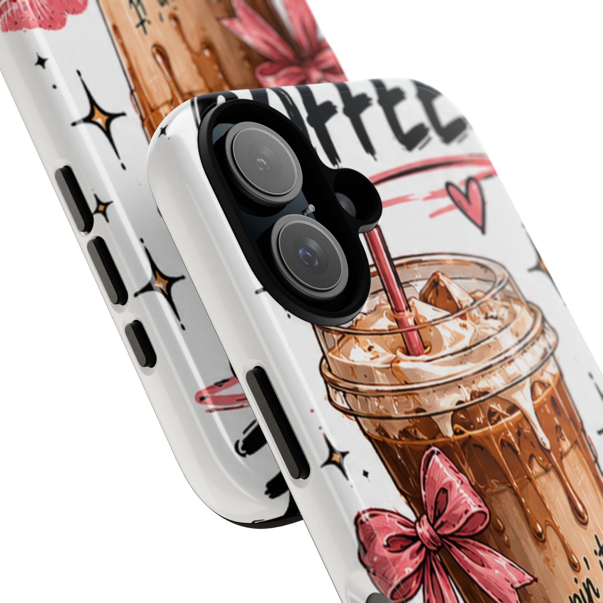 Phone Case — "Keepin' It Cute & Caffeinated" Iced Coffee Design