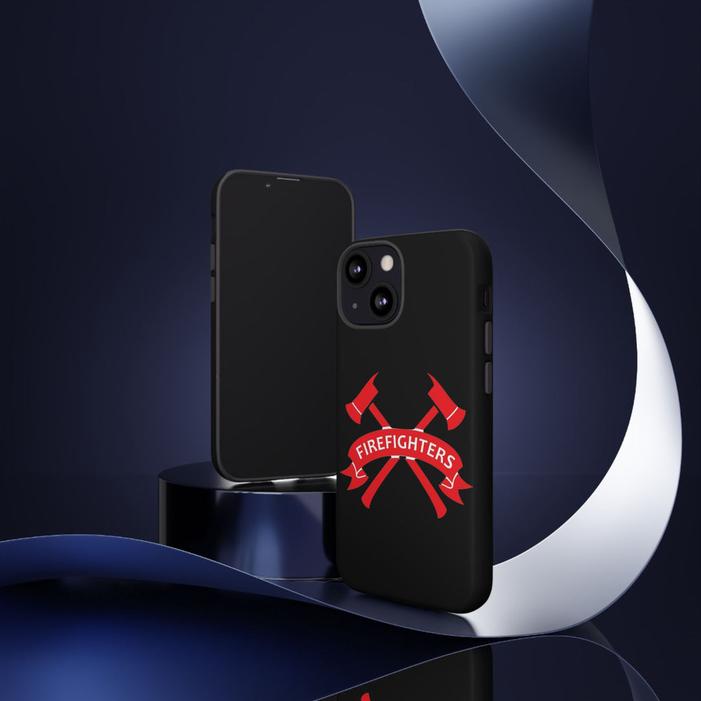 Firefighters Tough Phone Case — Red Crossed Axes Design