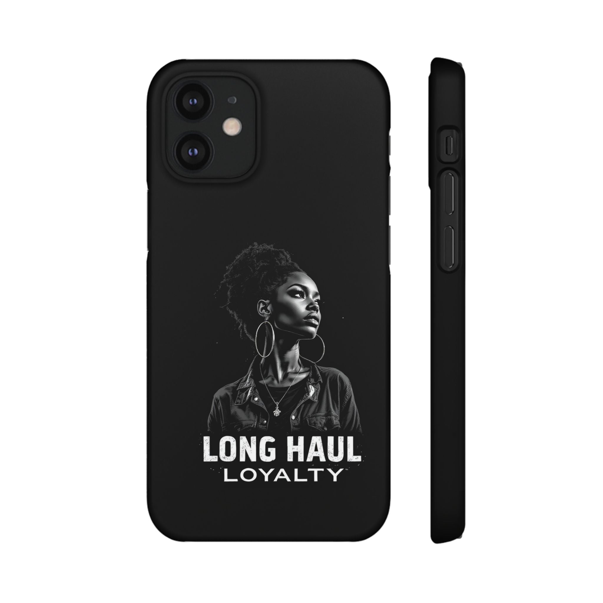Phone Case — "Long Haul Loyalty" Black Portrait Snap Case
