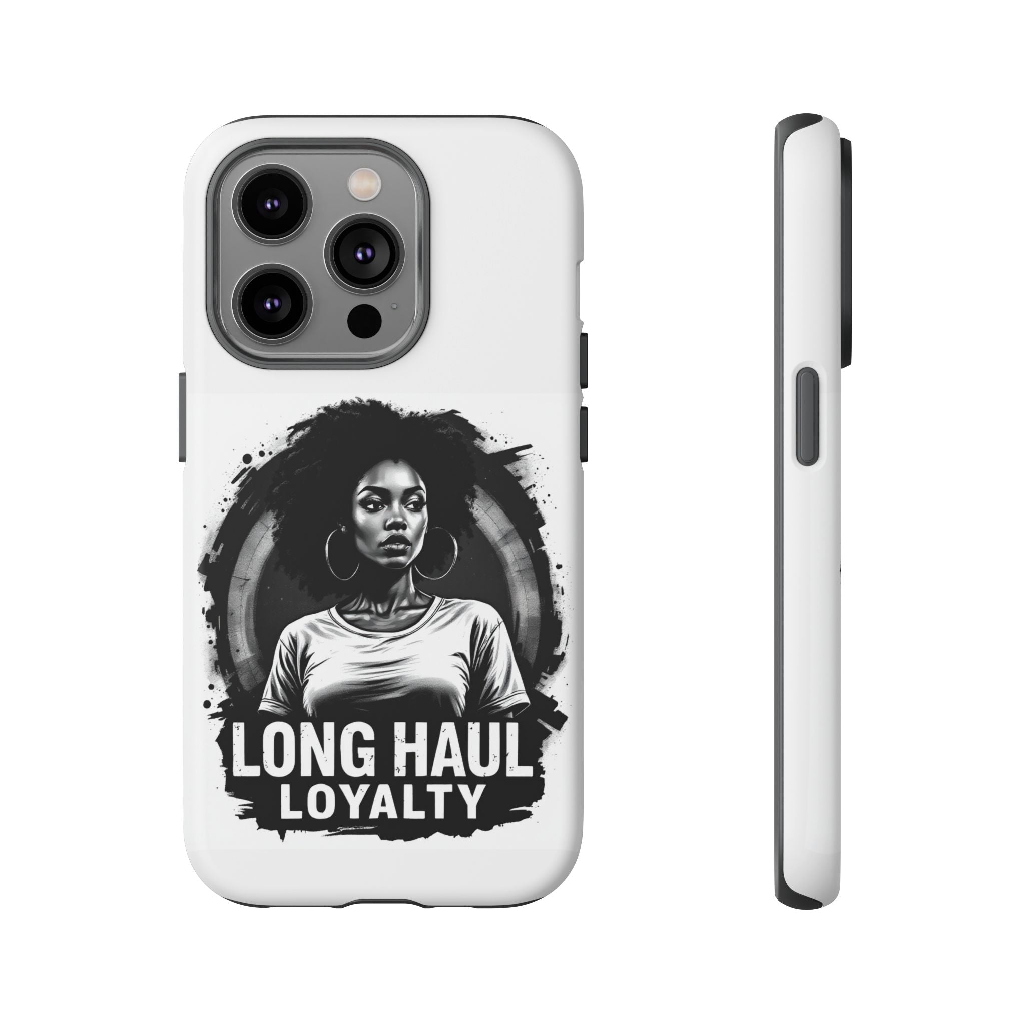 Phone Case — "Long Haul Loyalty" Black & White Portrait Protective Case