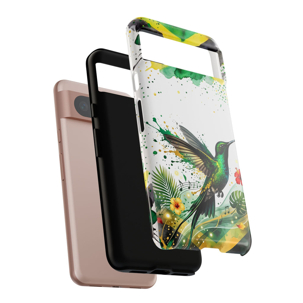 Hummingbird Jamaica Tough Phone Case – Tropical Floral Protective Cover