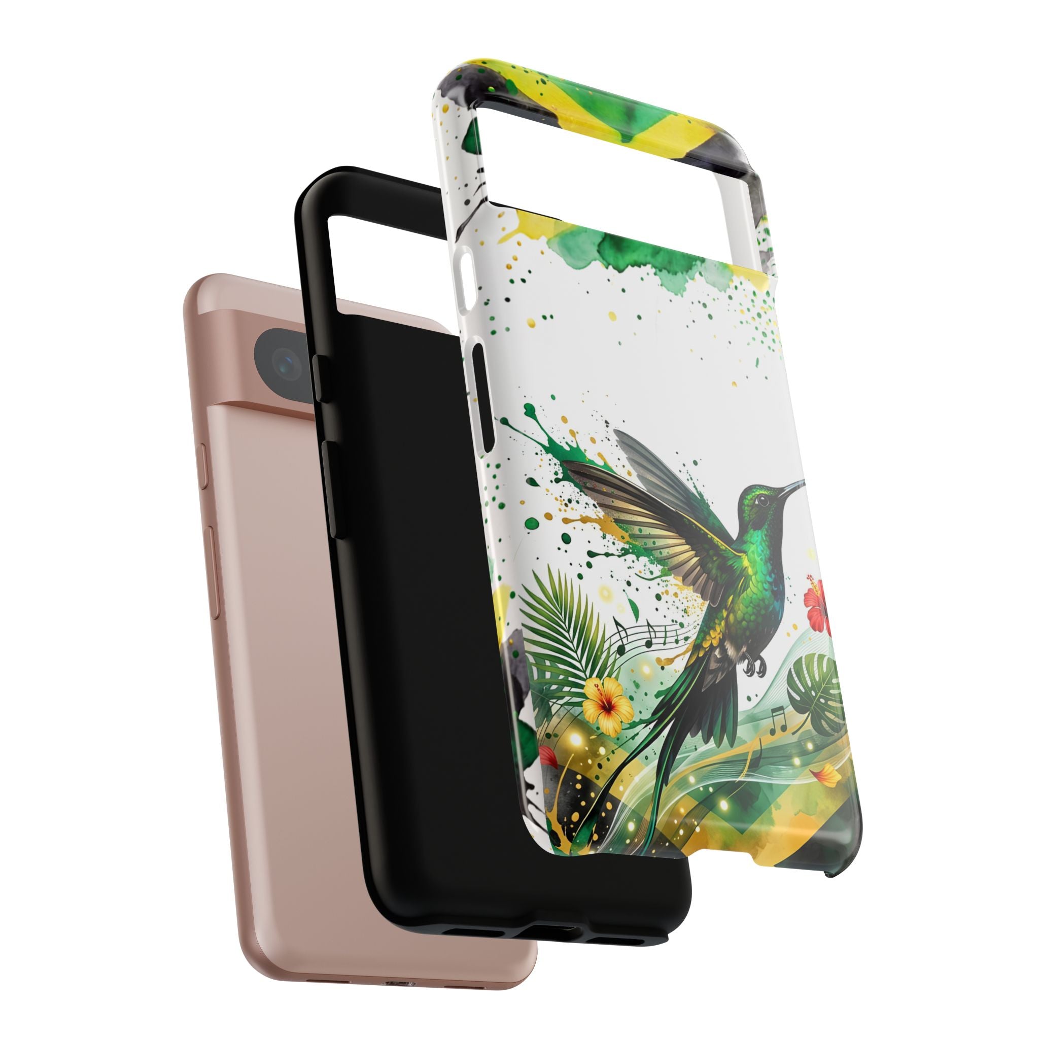 Hummingbird Jamaica Tough Phone Case – Tropical Floral Protective Cover