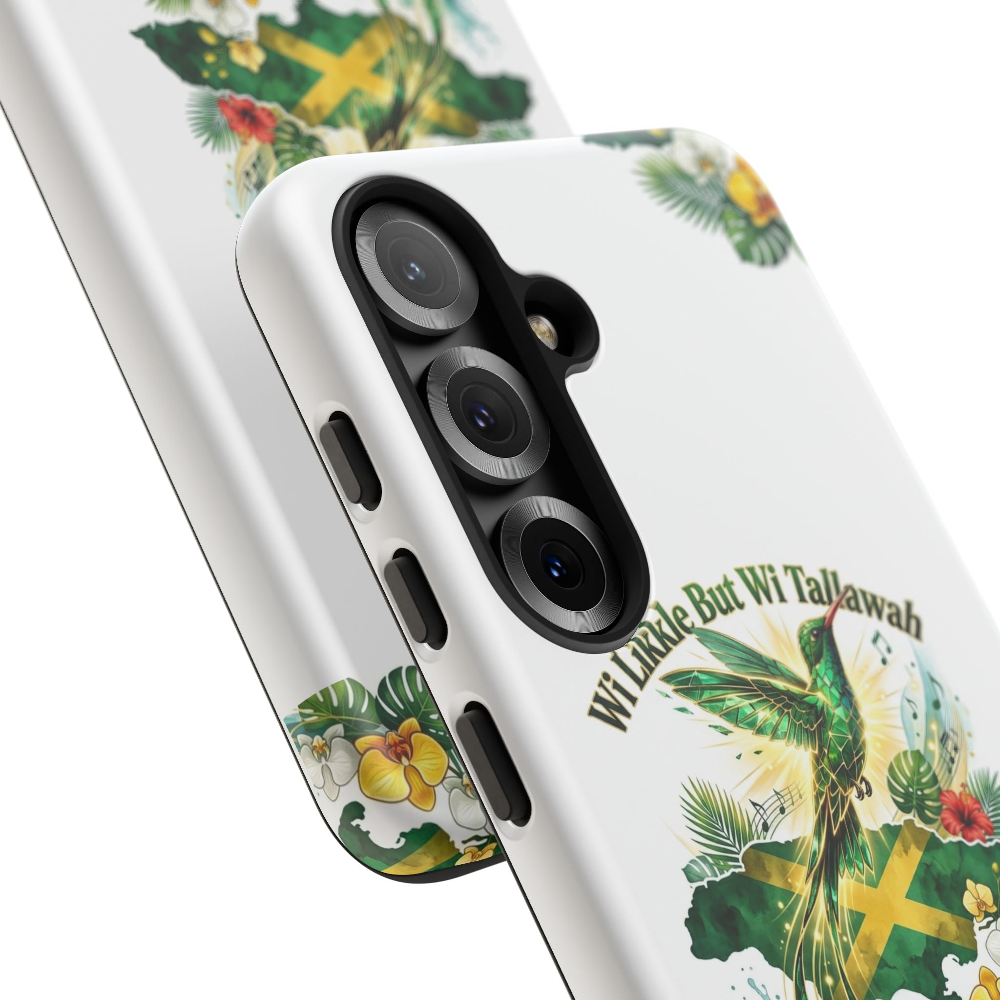 Jamaica Hummingbird Phone Case — “Wi Likkle But Wi Tallawah” Tropical Protective Cover