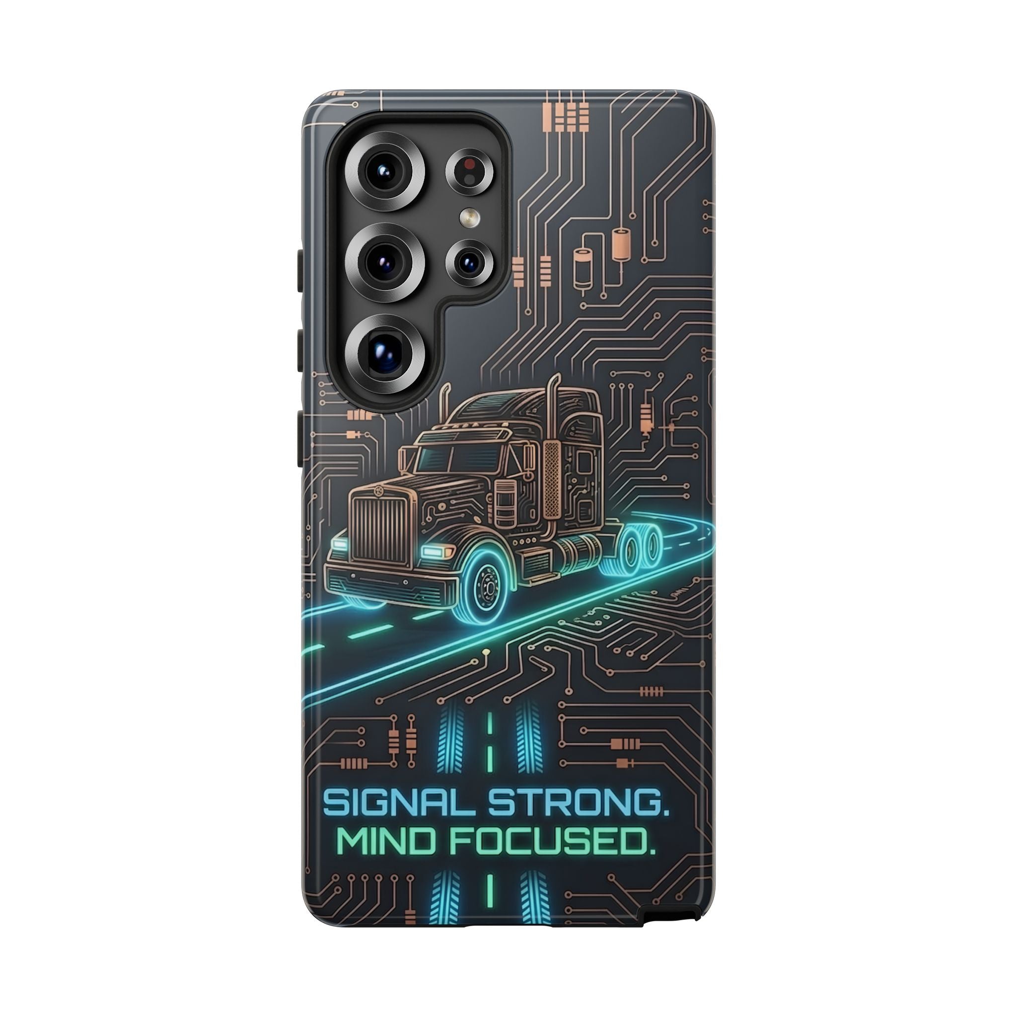 Truck Driver Gamer Phone Case — “Real Life. No Pause Button.”