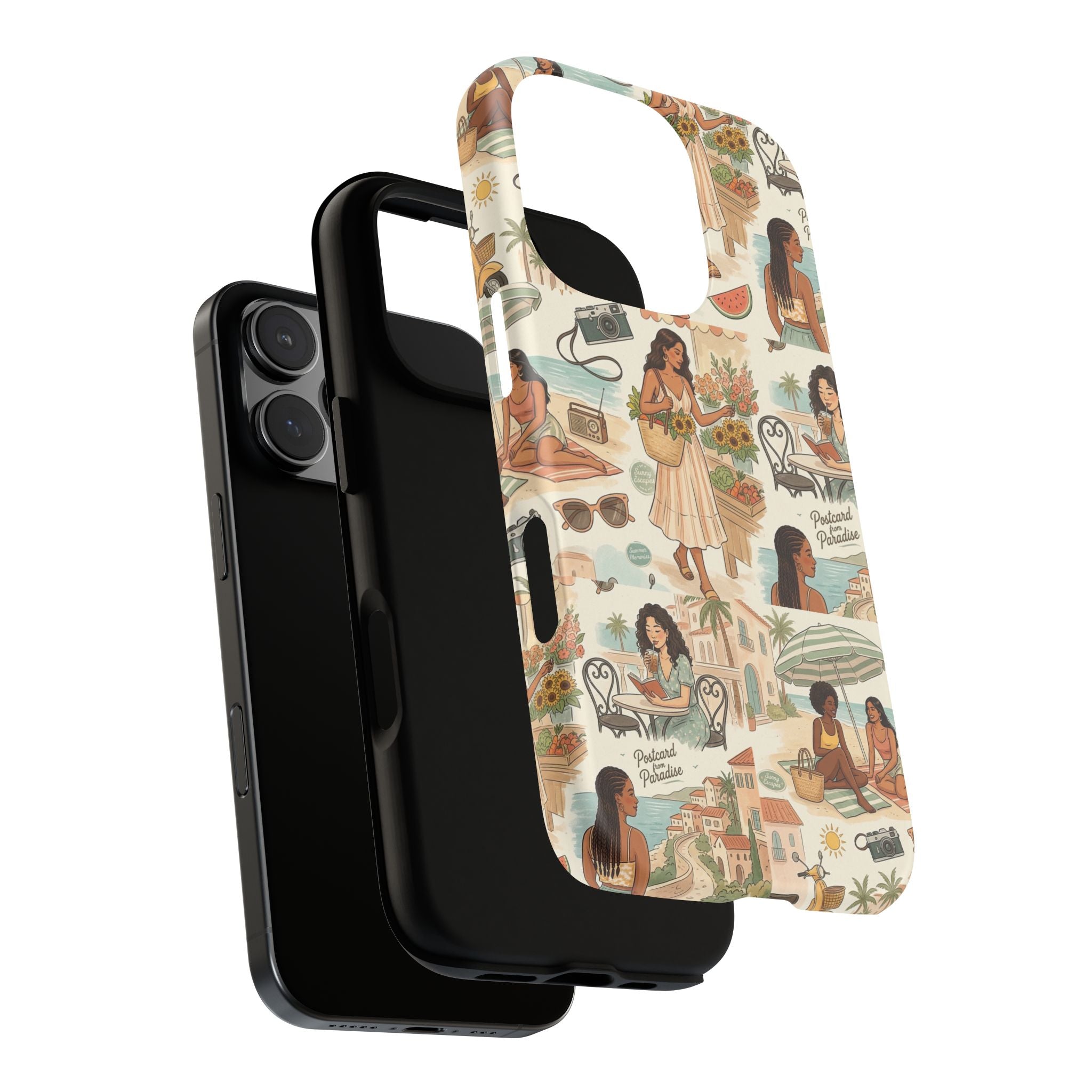 Tropical Vacation Phone Case — Vintage Beach Women Pattern