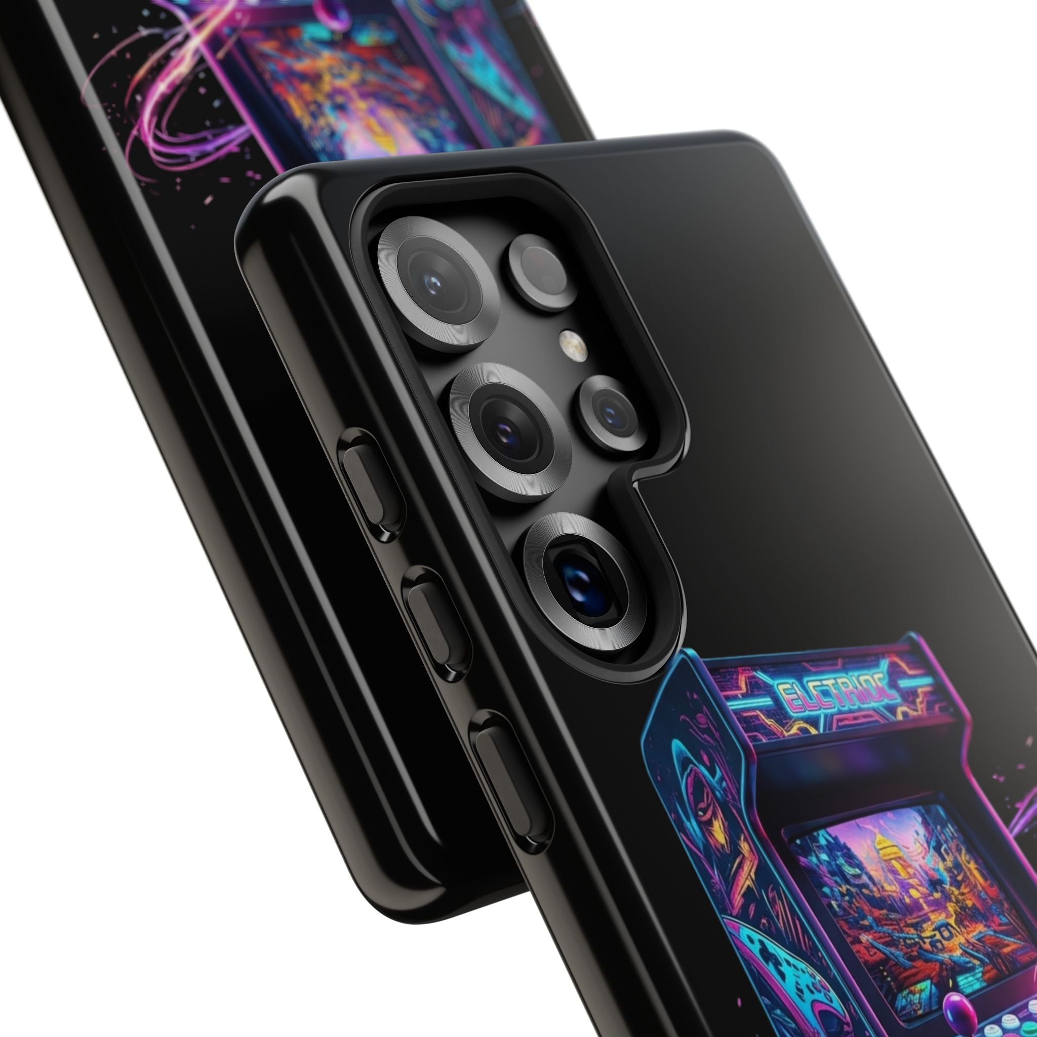 Retro Arcade Phone Case — Neon Gaming Controller Design