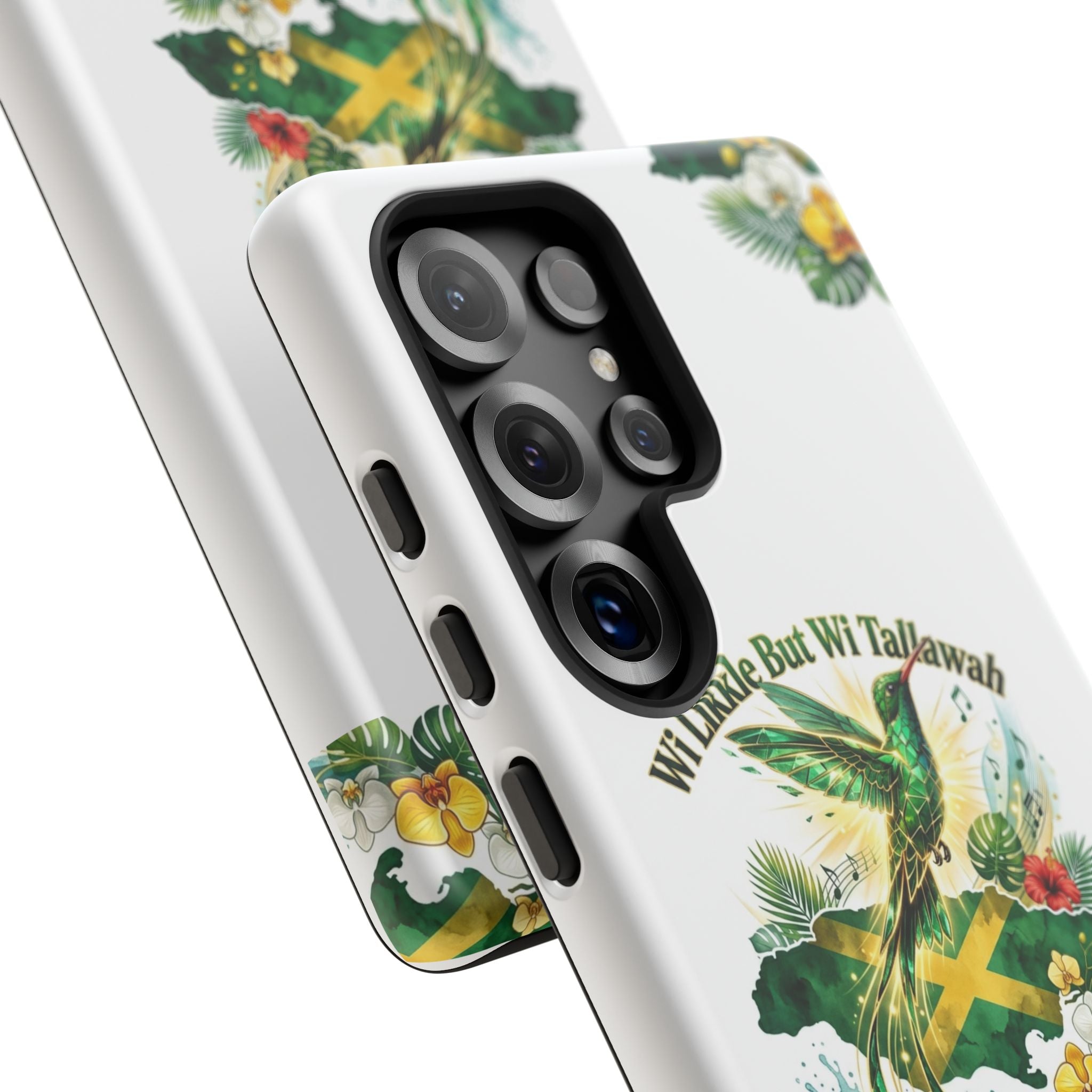 Jamaica Hummingbird Phone Case — “Wi Likkle But Wi Tallawah” Tropical Protective Cover