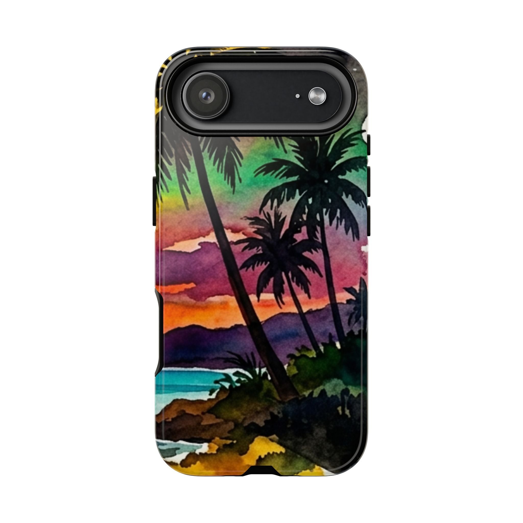 Tropical Sunset Phone Case – Palm Tree Beach Protective Cover