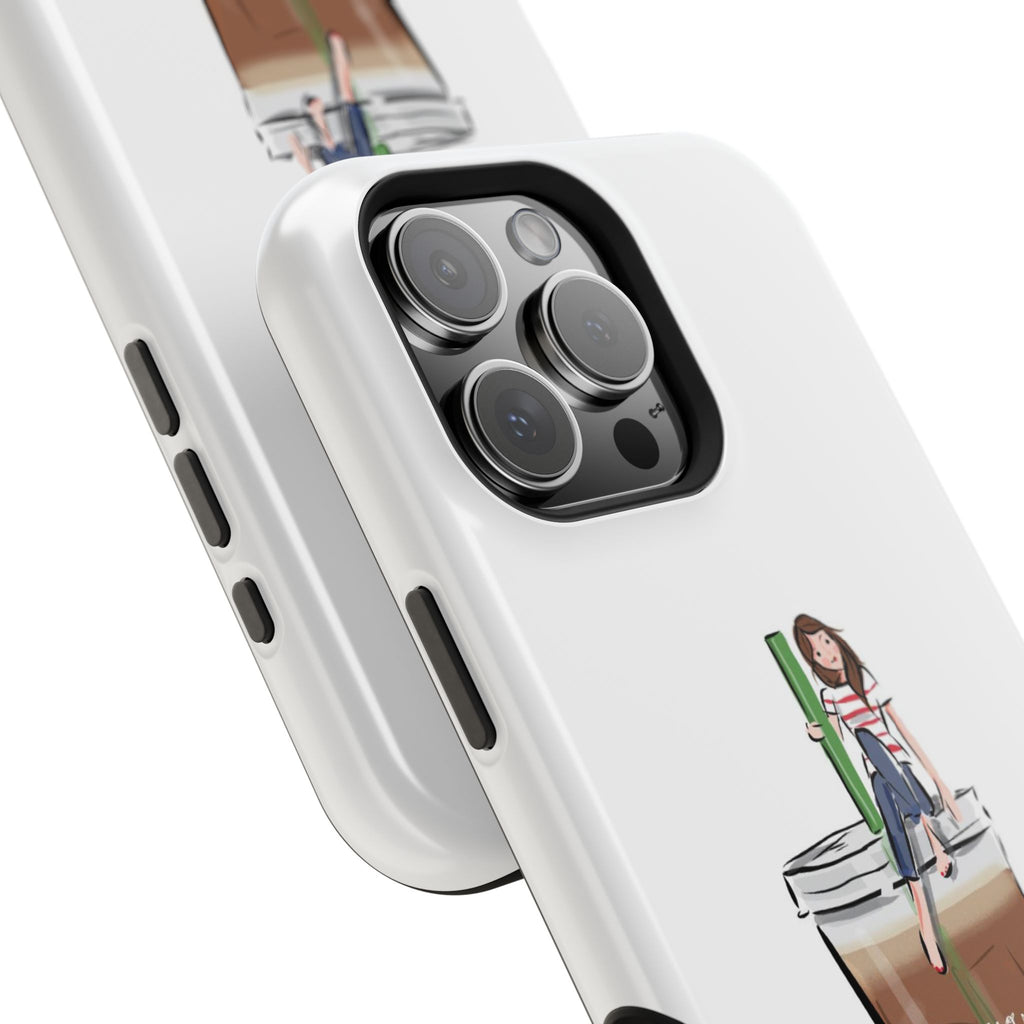 Iced Coffee & Me Phone Case — Cute Illustration 'Emotional Support Iced Coffee' Impact-Resistant Case