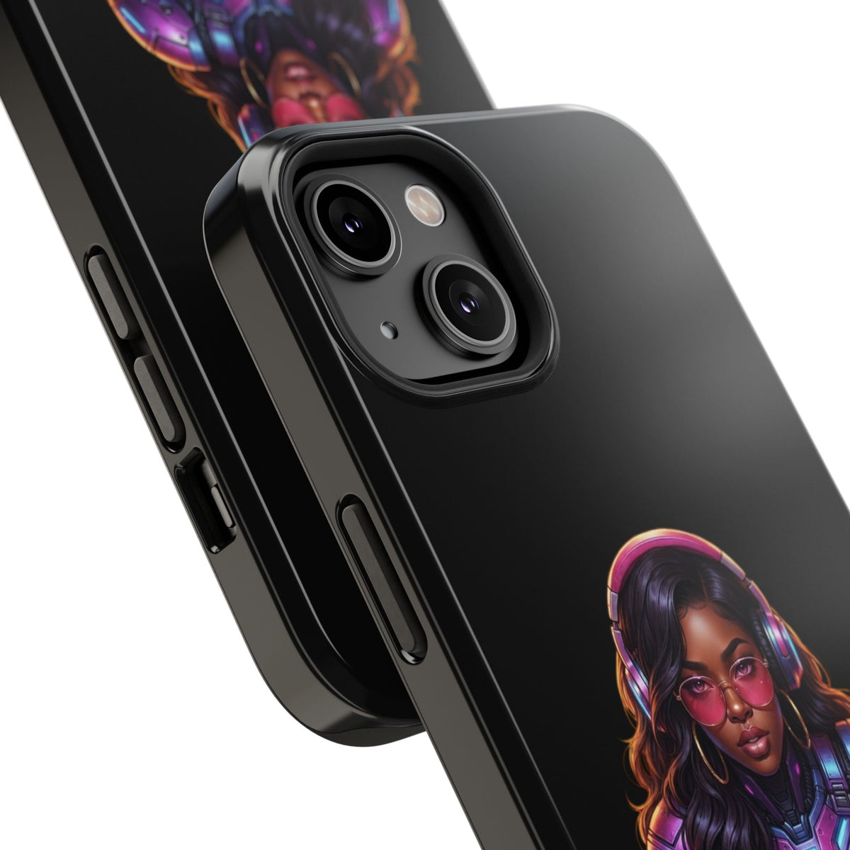 Gamer Girl Cyber Armor Phone Case — Impact‑Resistant Protective Cover