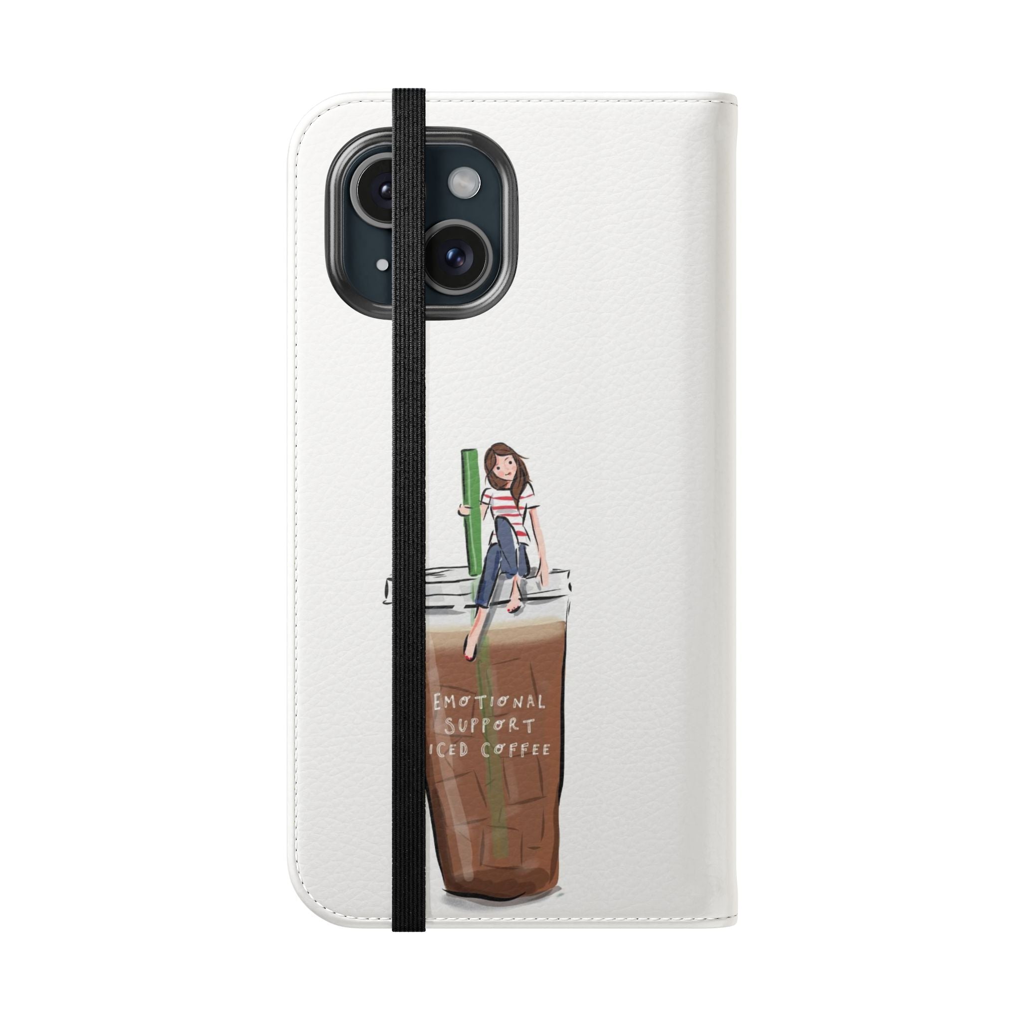 Flip Case — "Emotional Support Iced Coffee" Phone Wallet Case