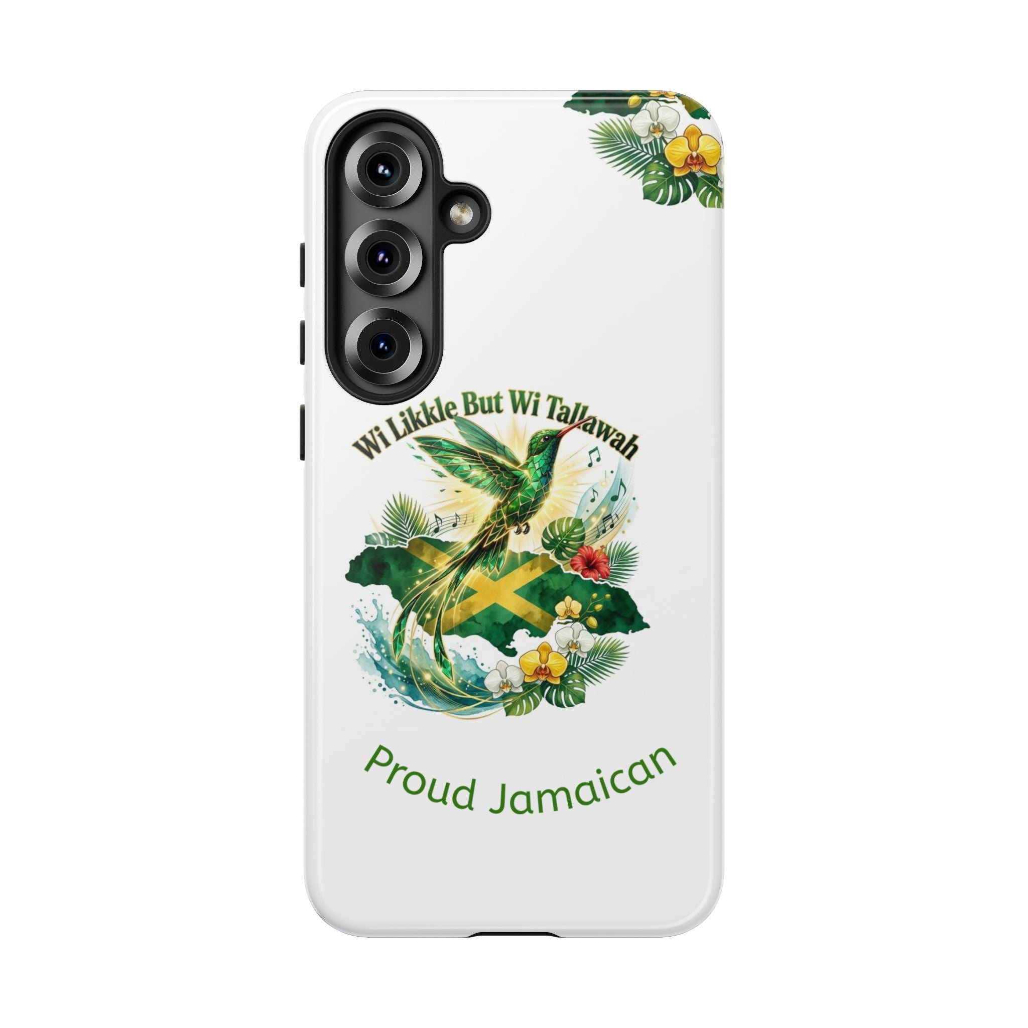 Jamaica Hummingbird Phone Case — “Wi Likkle But Wi Tallawah” Tropical Protective Cover