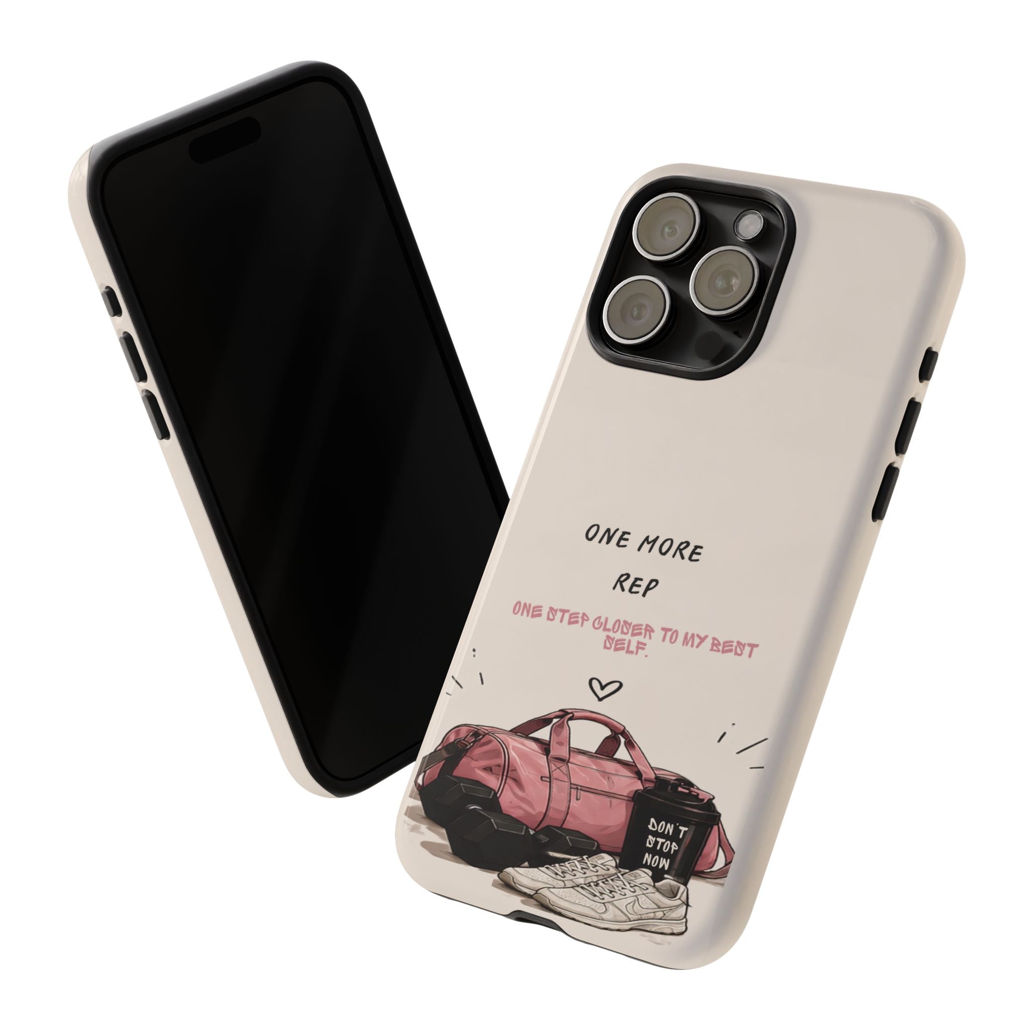 Gym Phone Case — "One More Rep" Workout Duffle & Sneakers Protective Case