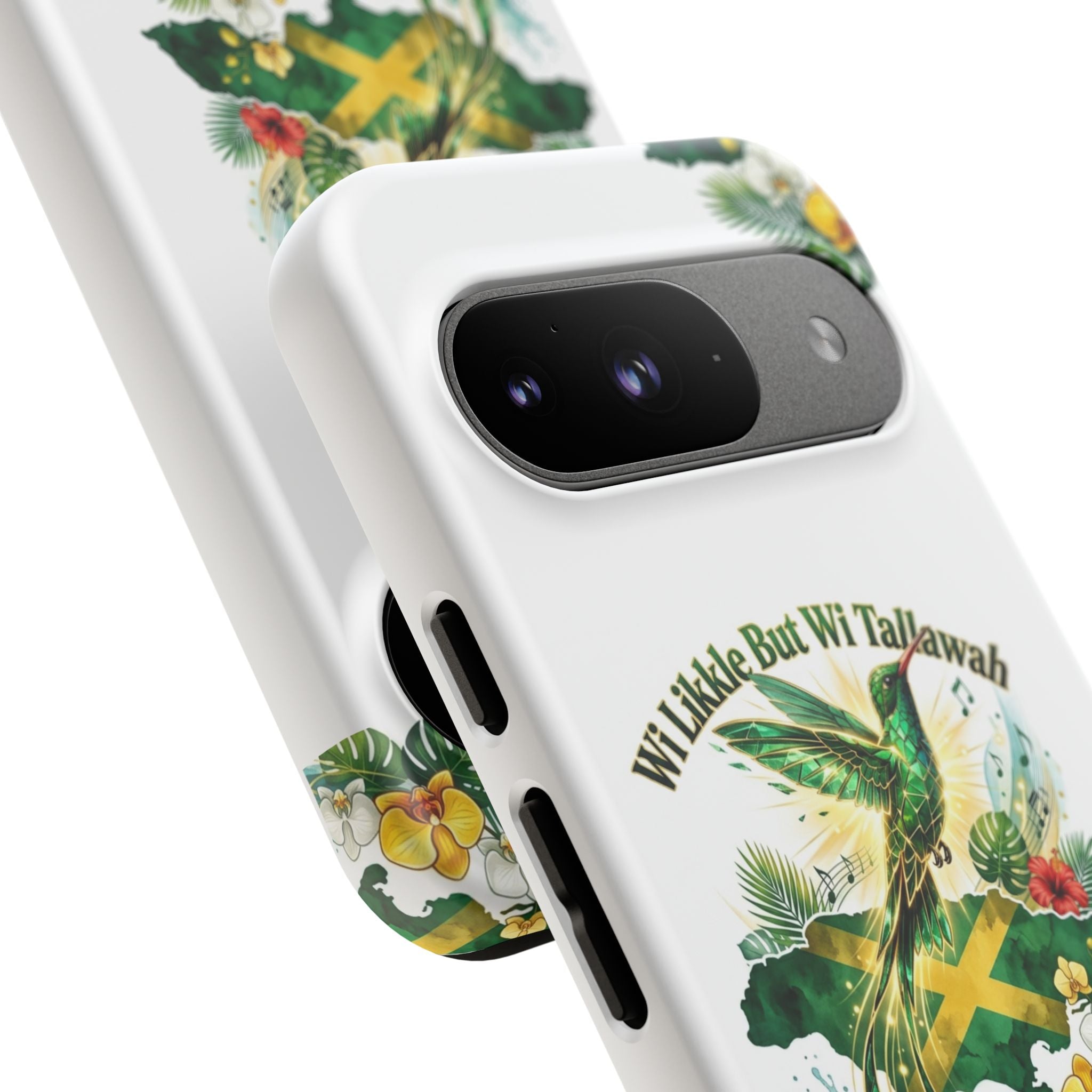 Jamaica Hummingbird Phone Case — “Wi Likkle But Wi Tallawah” Tropical Protective Cover