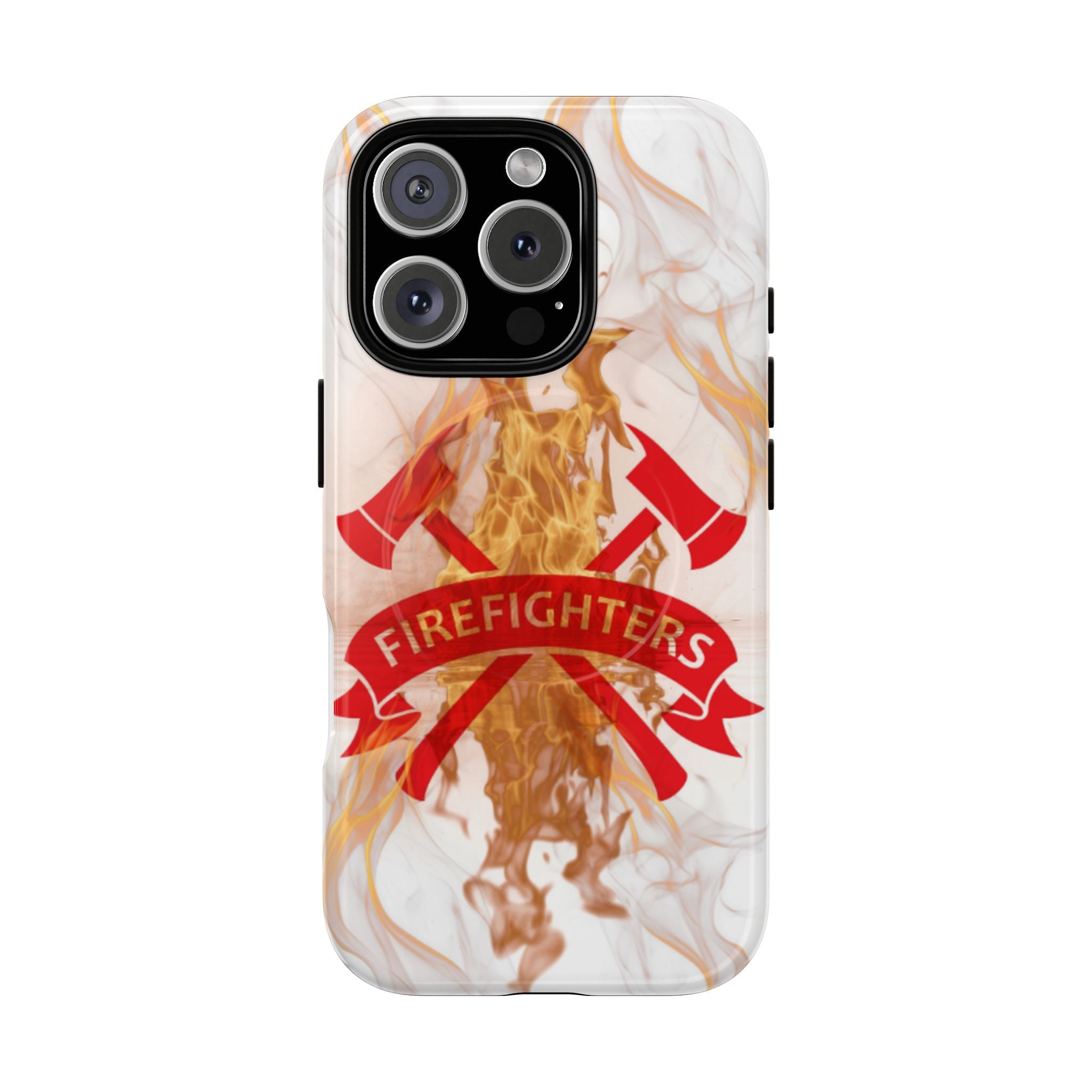 Firefighter Emblem Tough Magnetic Phone Case — Flame Design
