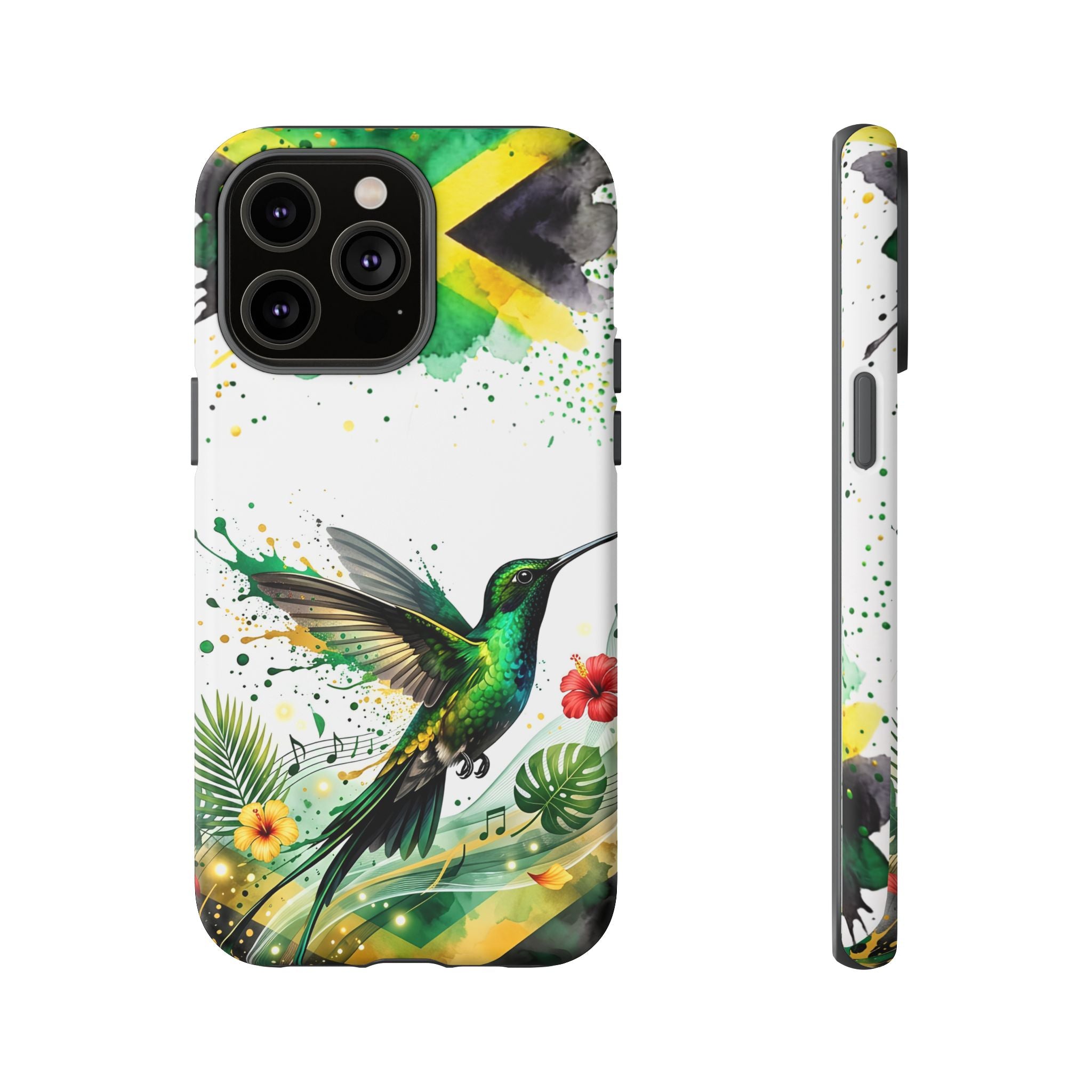 Hummingbird Jamaica Tough Phone Case – Tropical Floral Protective Cover