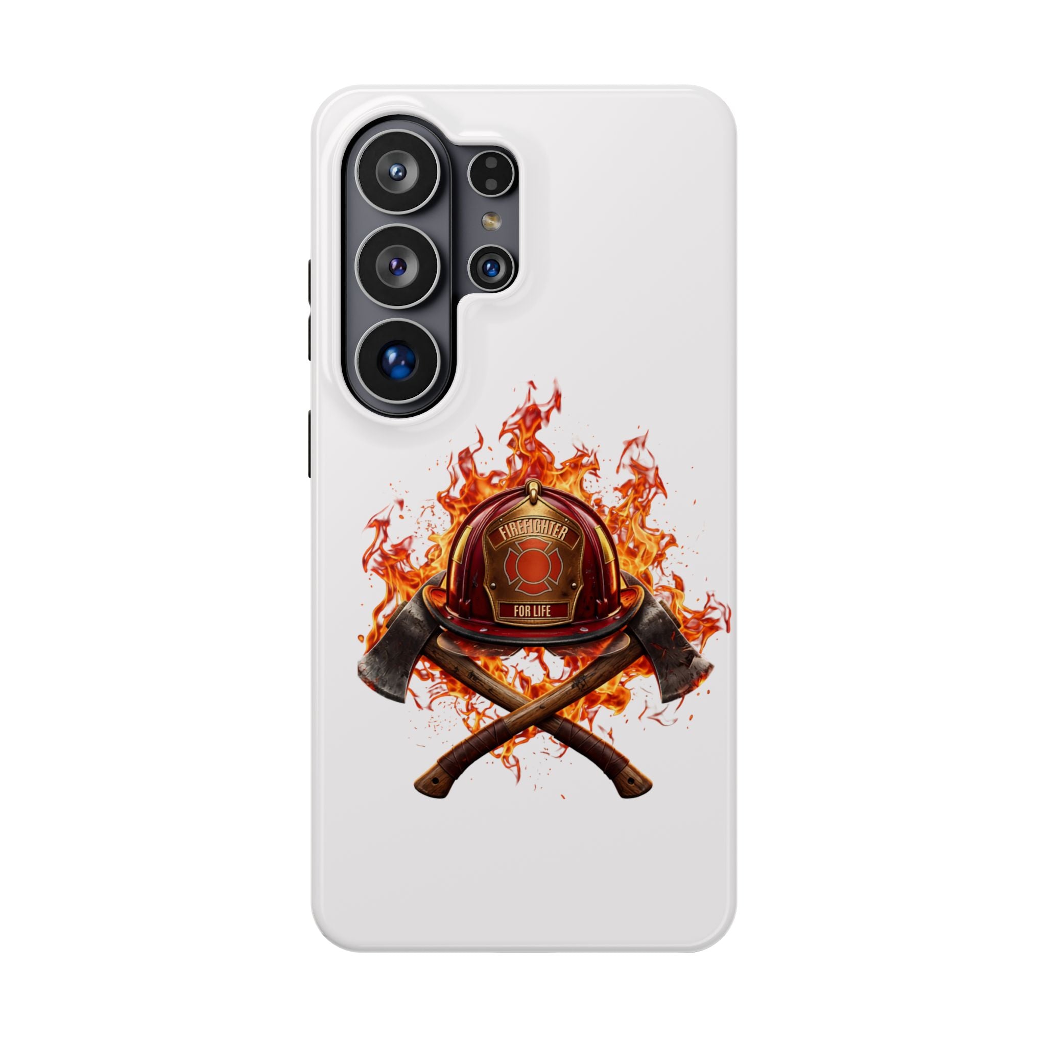 Firefighter Helmet Flames Phone Case — Station 117 Magnetic Impact-Resistant Case