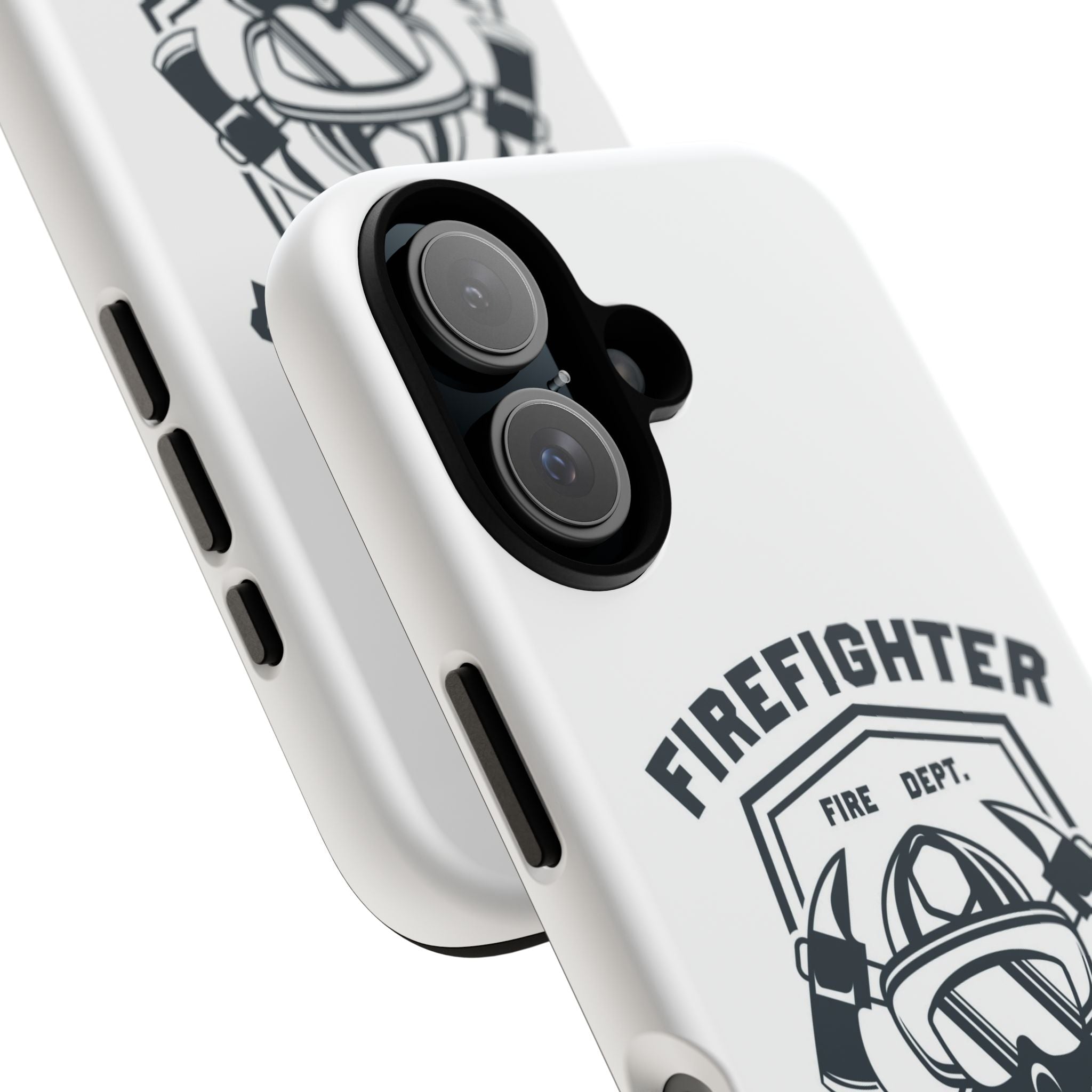 Firefighter Tough Phone Case — Fire Dept Helmet & Axes Protective Cover