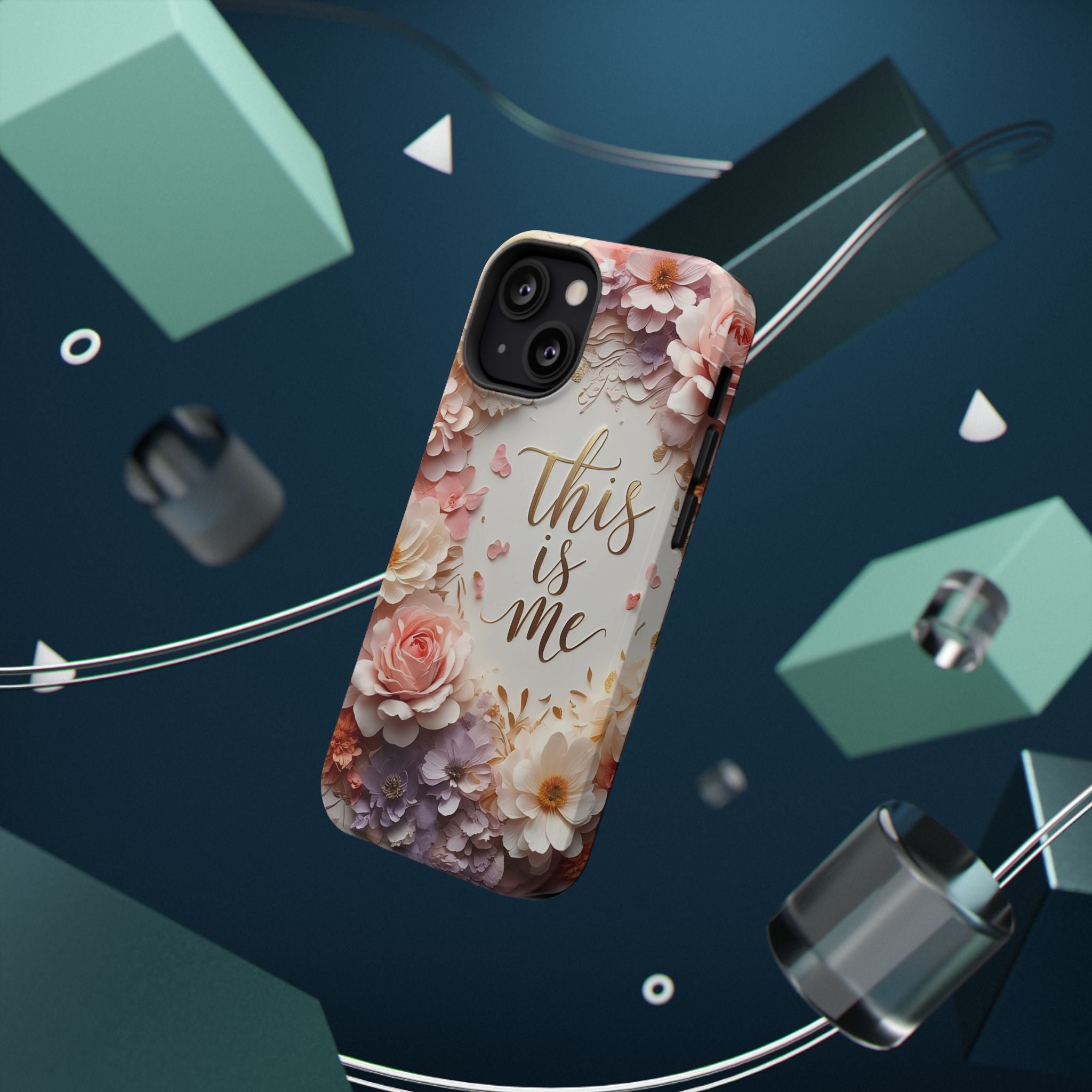 Floral "This Is Me" Phone Case — Impact-Resistant Floral Protective Cover