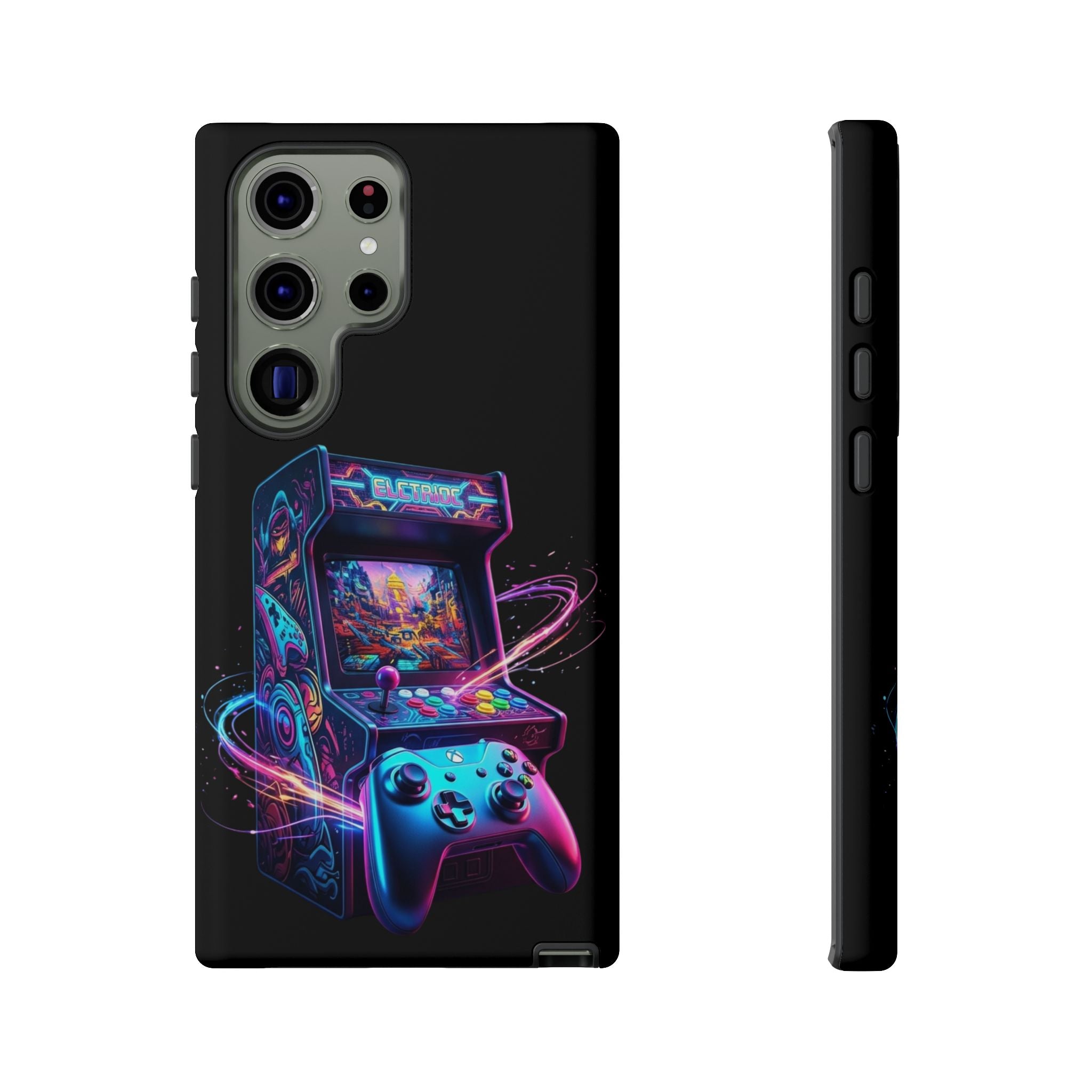 Retro Arcade Phone Case — Neon Gaming Controller Design