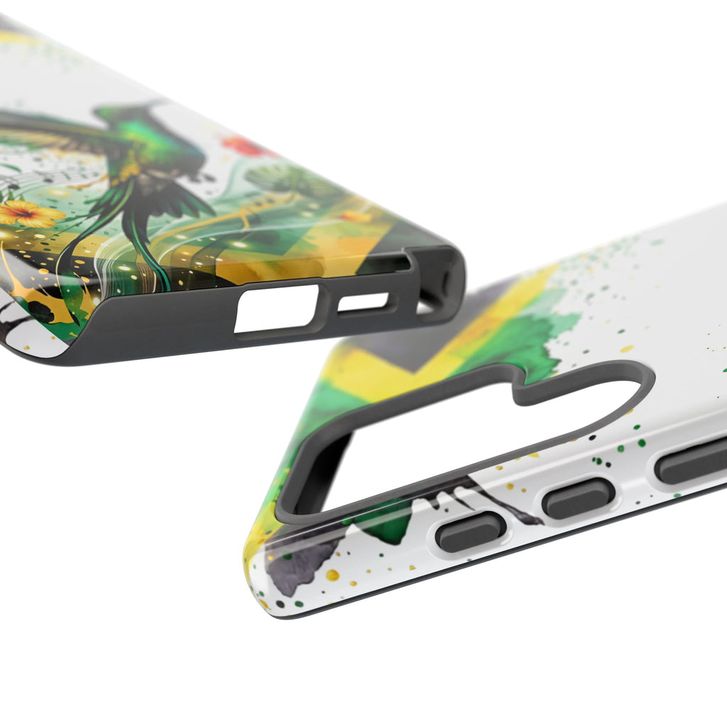 Hummingbird Jamaica Tough Phone Case – Tropical Floral Protective Cover