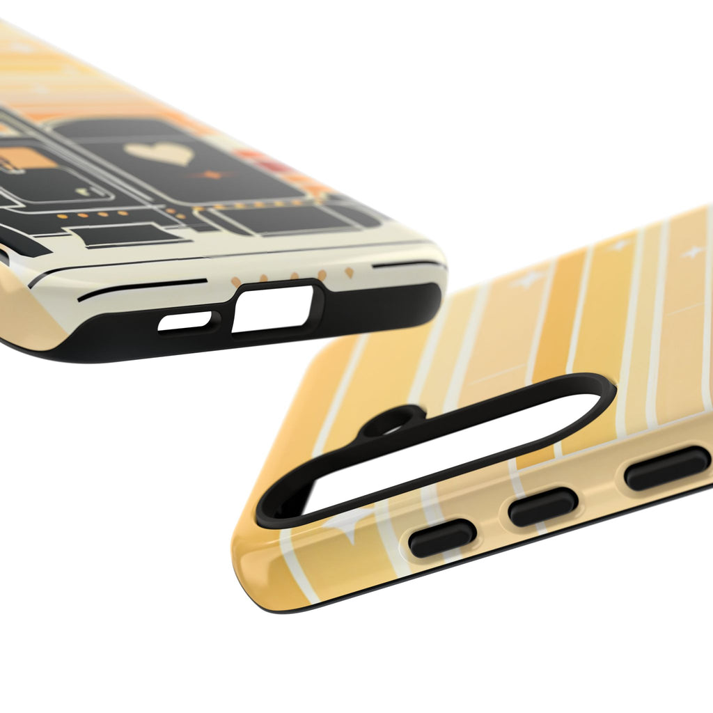 Trucker Heart Phone Case — Retro Semi Truck Protective Phone Cover