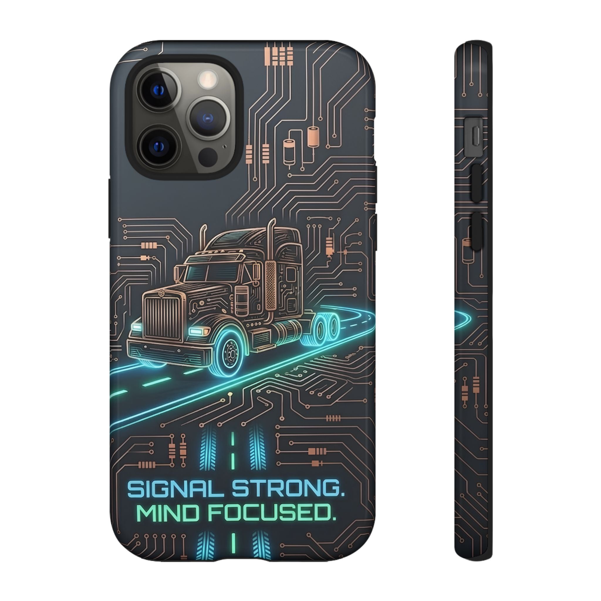 Truck Driver Gamer Phone Case — “Real Life. No Pause Button.”
