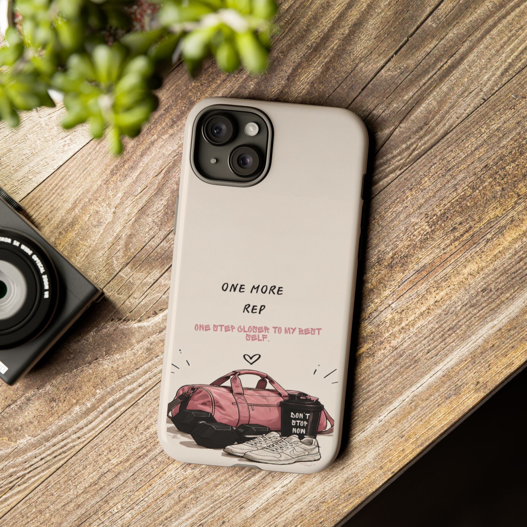 Gym Phone Case — "One More Rep" Workout Duffle & Sneakers Protective Case