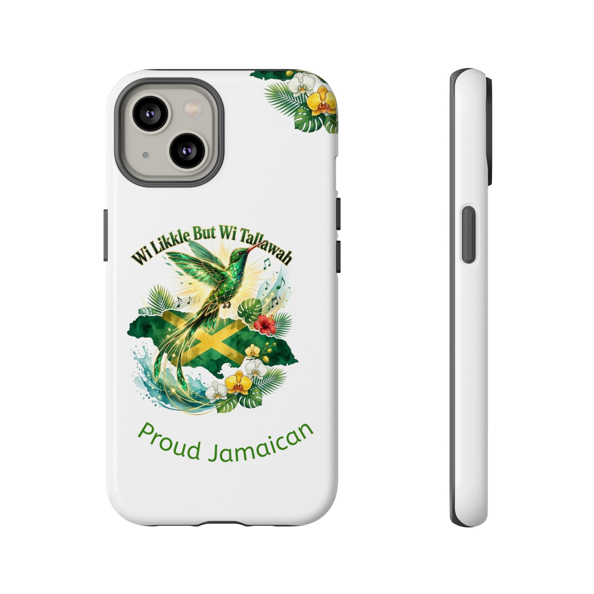 Jamaica Hummingbird Phone Case — “Wi Likkle But Wi Tallawah” Tropical Protective Cover