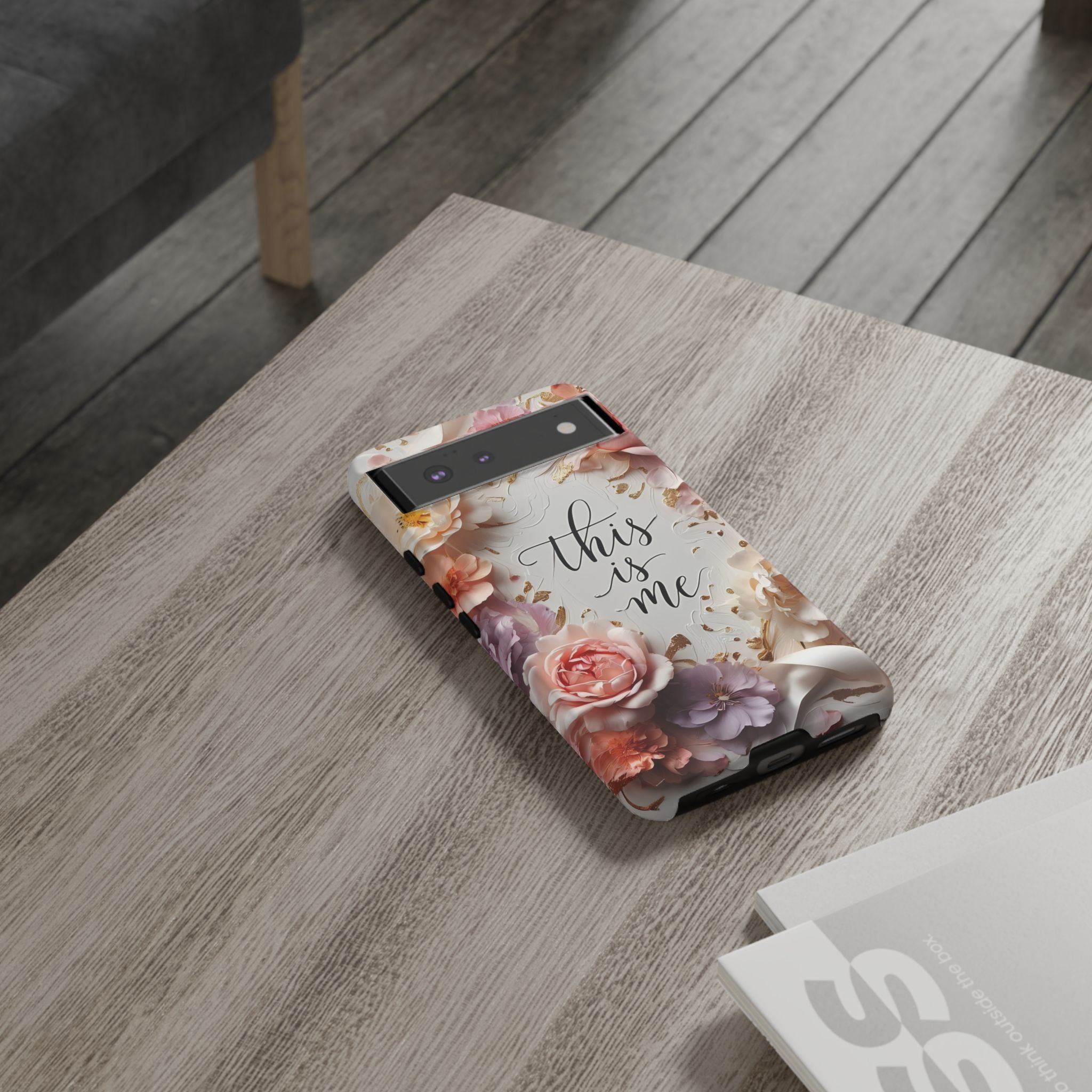 Floral "This Is Me" Tough Phone Case — Protective Floral iPhone Cover for Self-Expression, Gift for Her