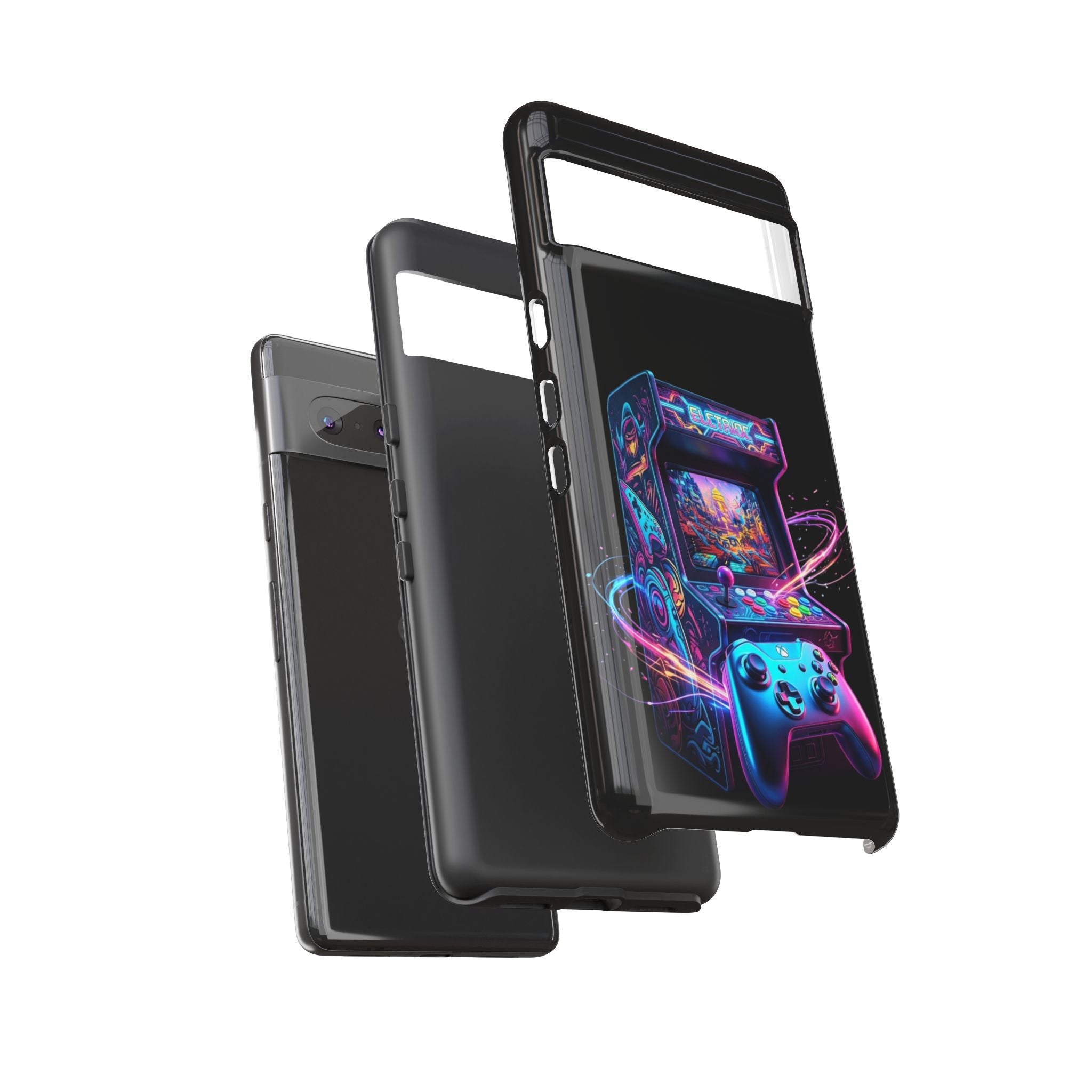 Retro Arcade Phone Case — Neon Gaming Controller Design