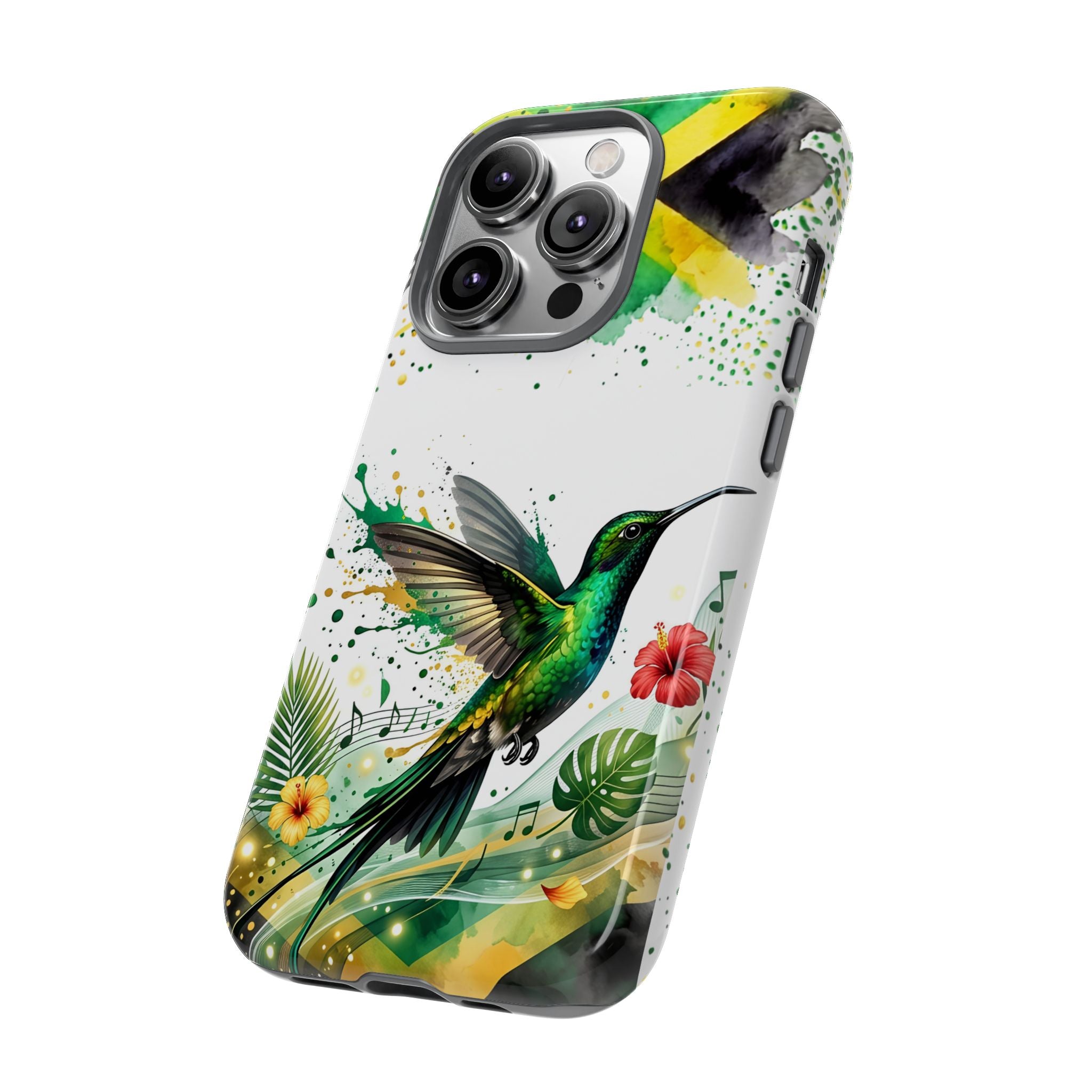 Hummingbird Jamaica Tough Phone Case – Tropical Floral Protective Cover