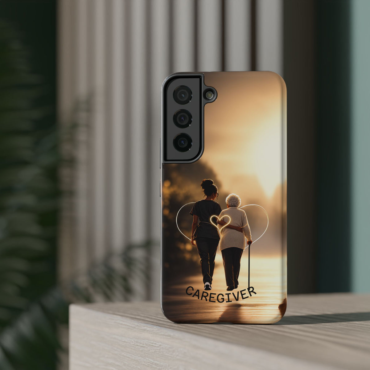 Caregiver Phone Case — Impact-Resistant Protective Case with Heart Design