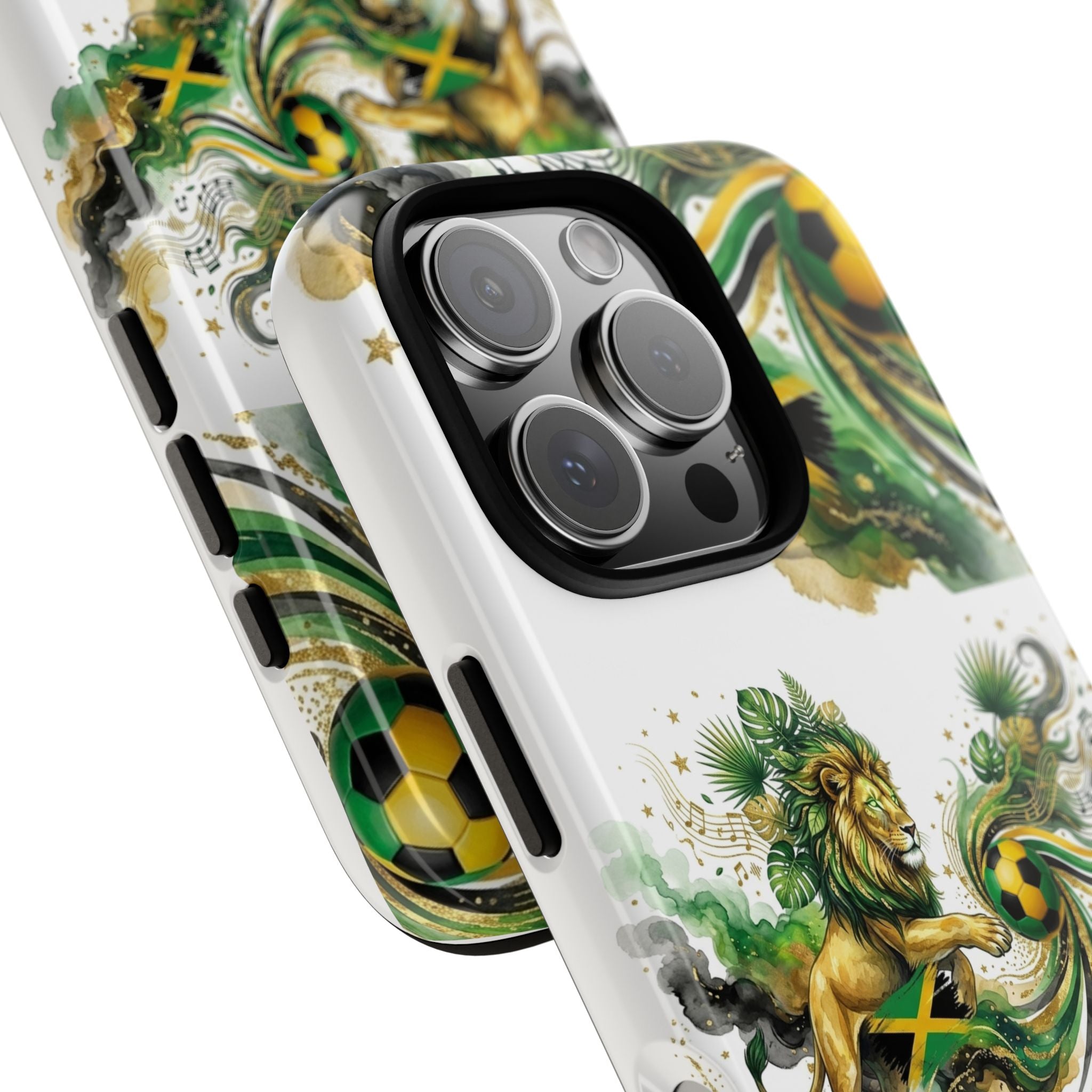Jamaica Lion Phone Case — Jamaican Flag Rasta Protective Tough Case