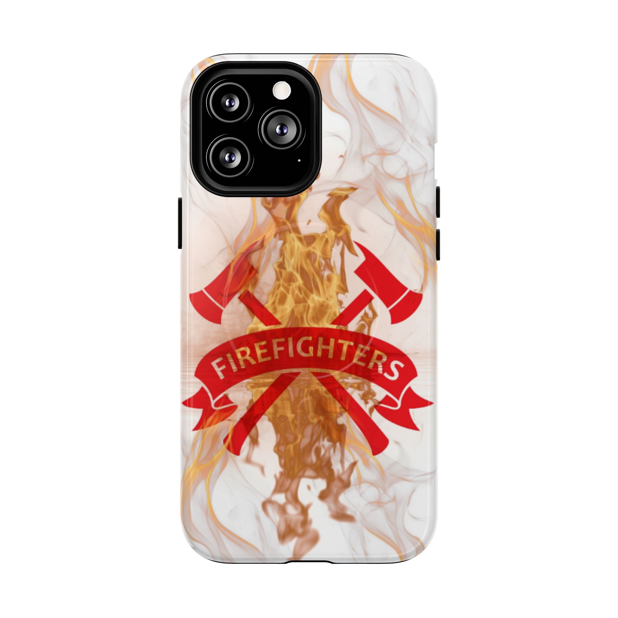 Firefighter Emblem Tough Magnetic Phone Case — Flame Design